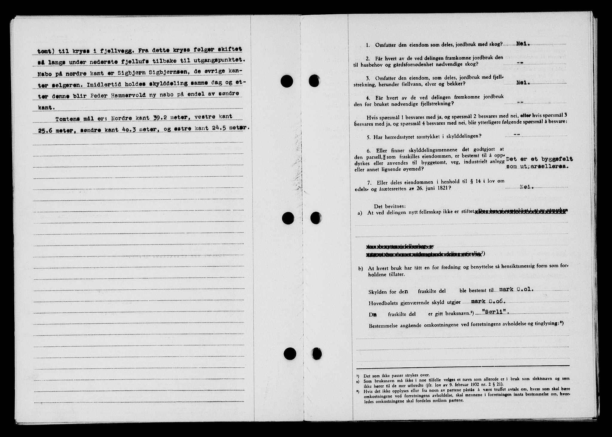 Flekkefjord sorenskriveri, SAK/1221-0001/G/Gb/Gba/L0065: Mortgage book no. A-13, 1949-1949, Diary no: : 604/1949