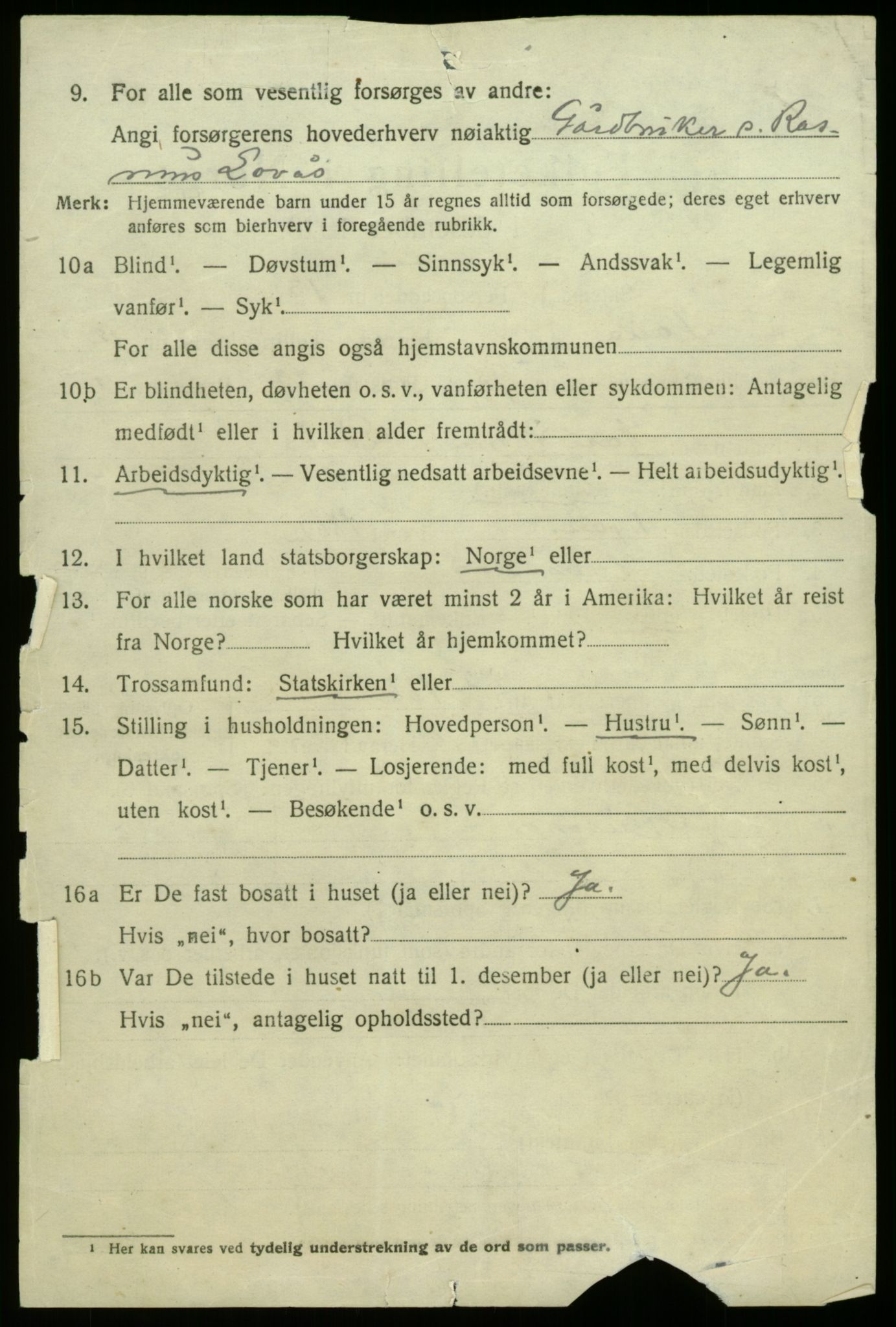 SAB, 1920 census for Fana, 1920, p. 19718