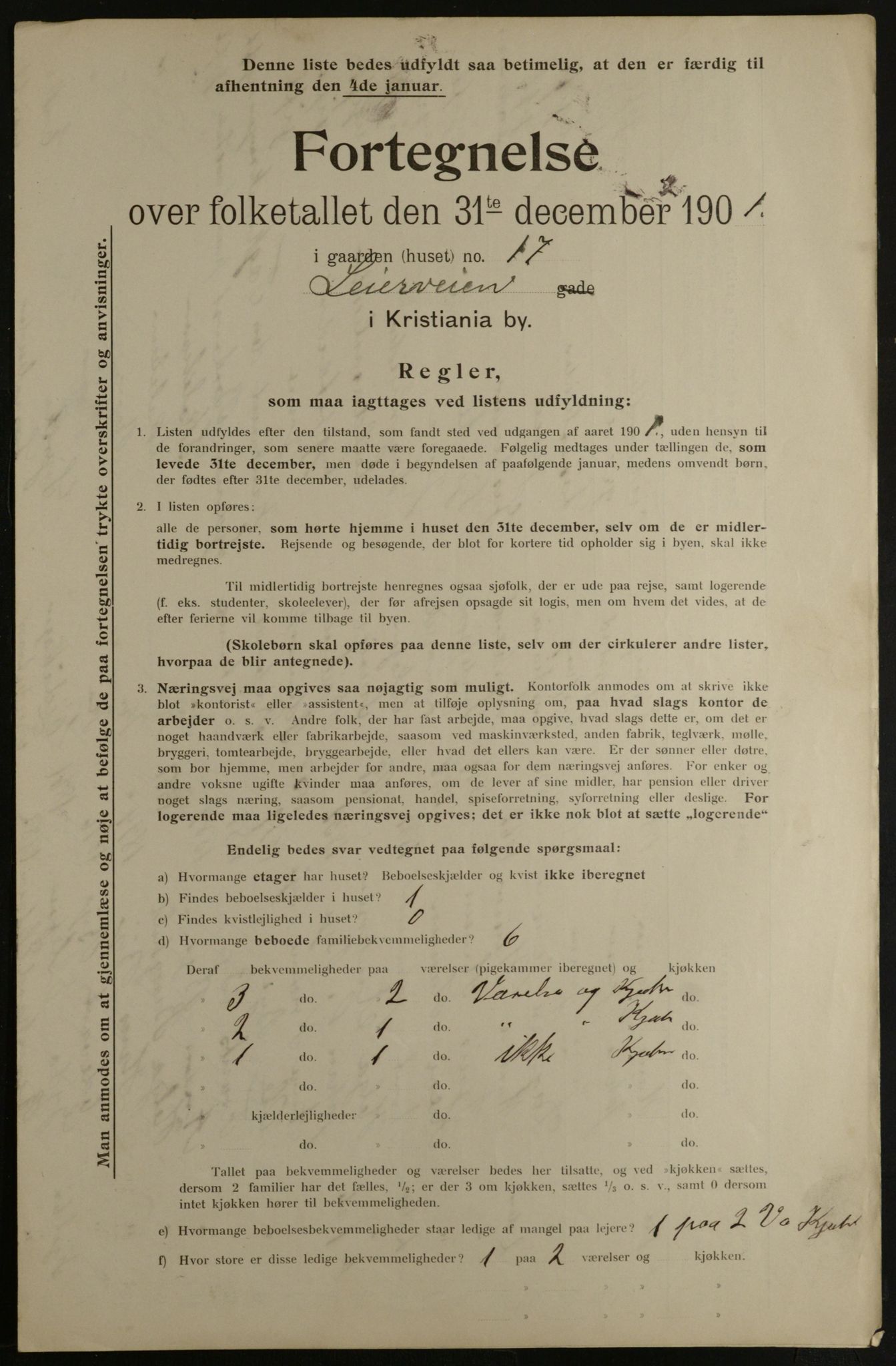 OBA, Municipal Census 1901 for Kristiania, 1901, p. 8883