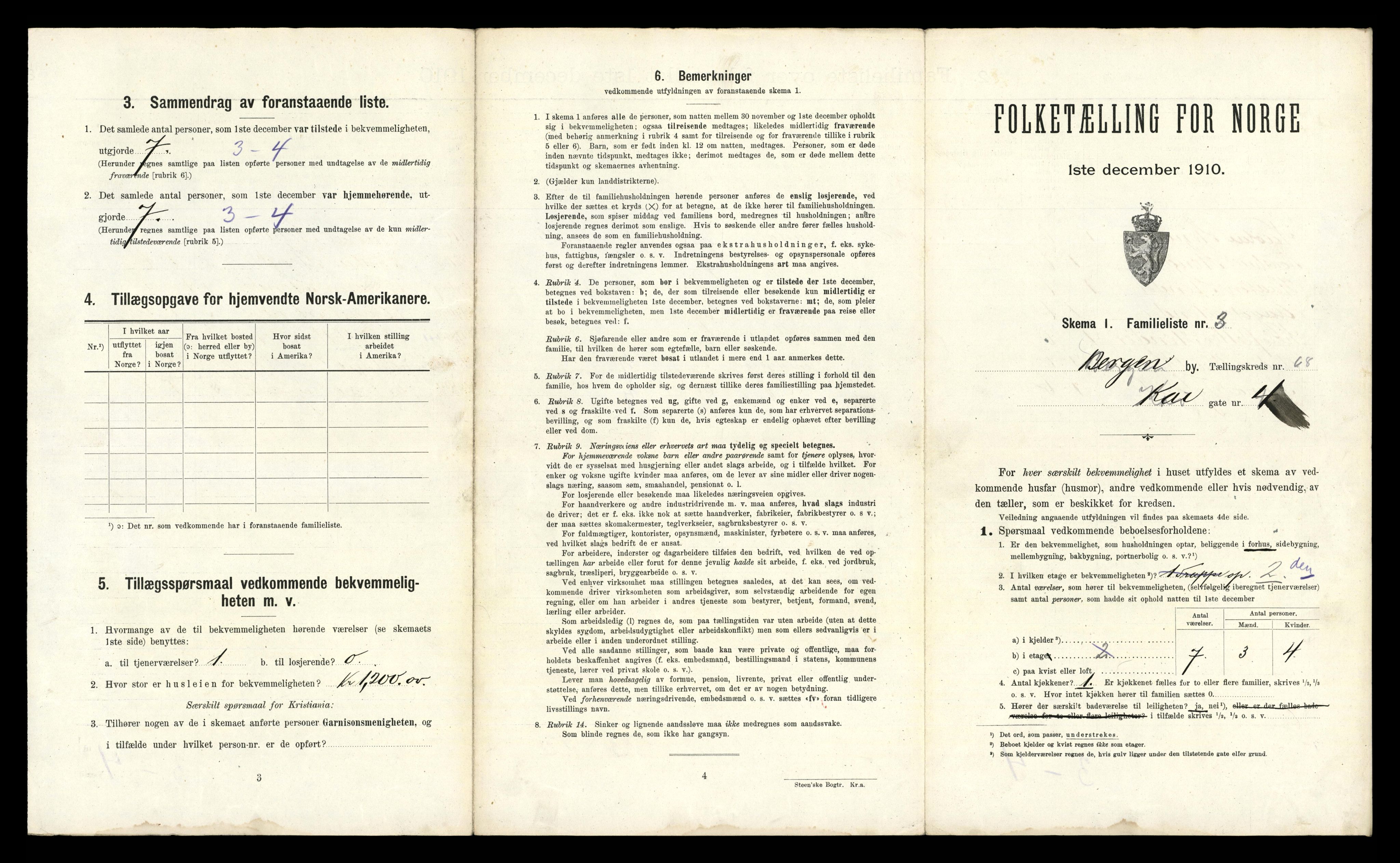 RA, 1910 census for Bergen, 1910, p. 23299