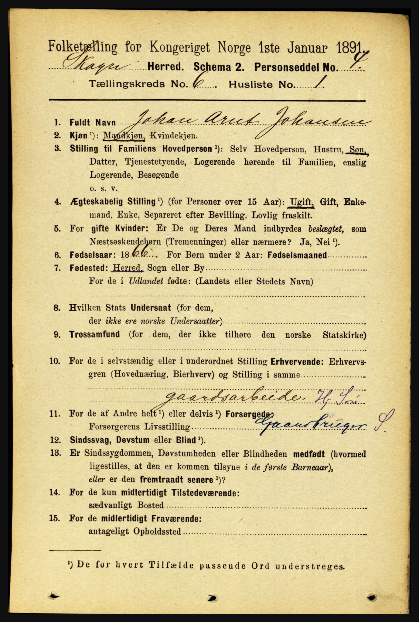 RA, 1891 census for 1719 Skogn, 1891, p. 3463