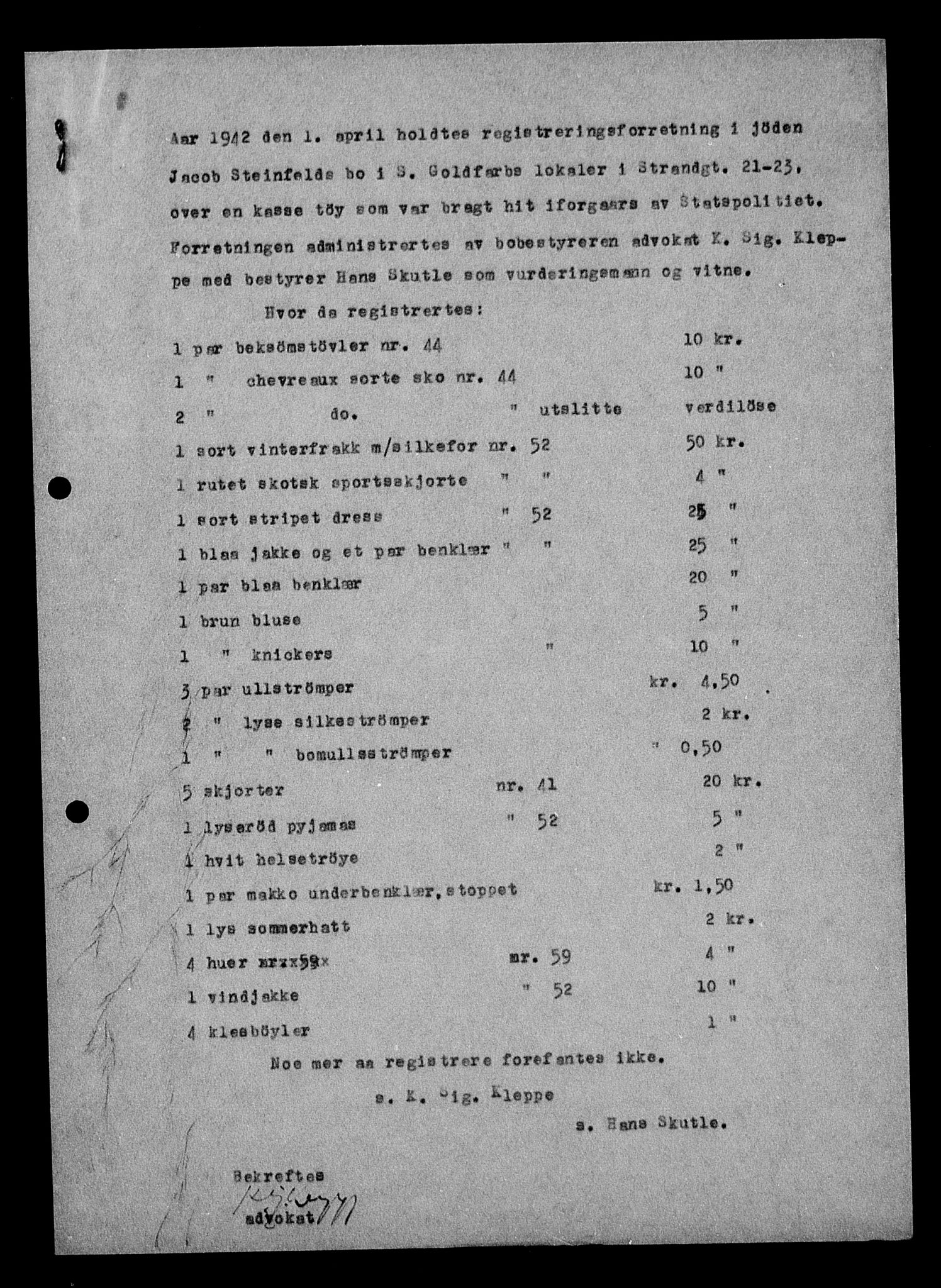 Justisdepartementet, Tilbakeføringskontoret for inndratte formuer, AV/RA-S-1564/H/Hc/Hcd/L1007: --, 1945-1947, p. 353