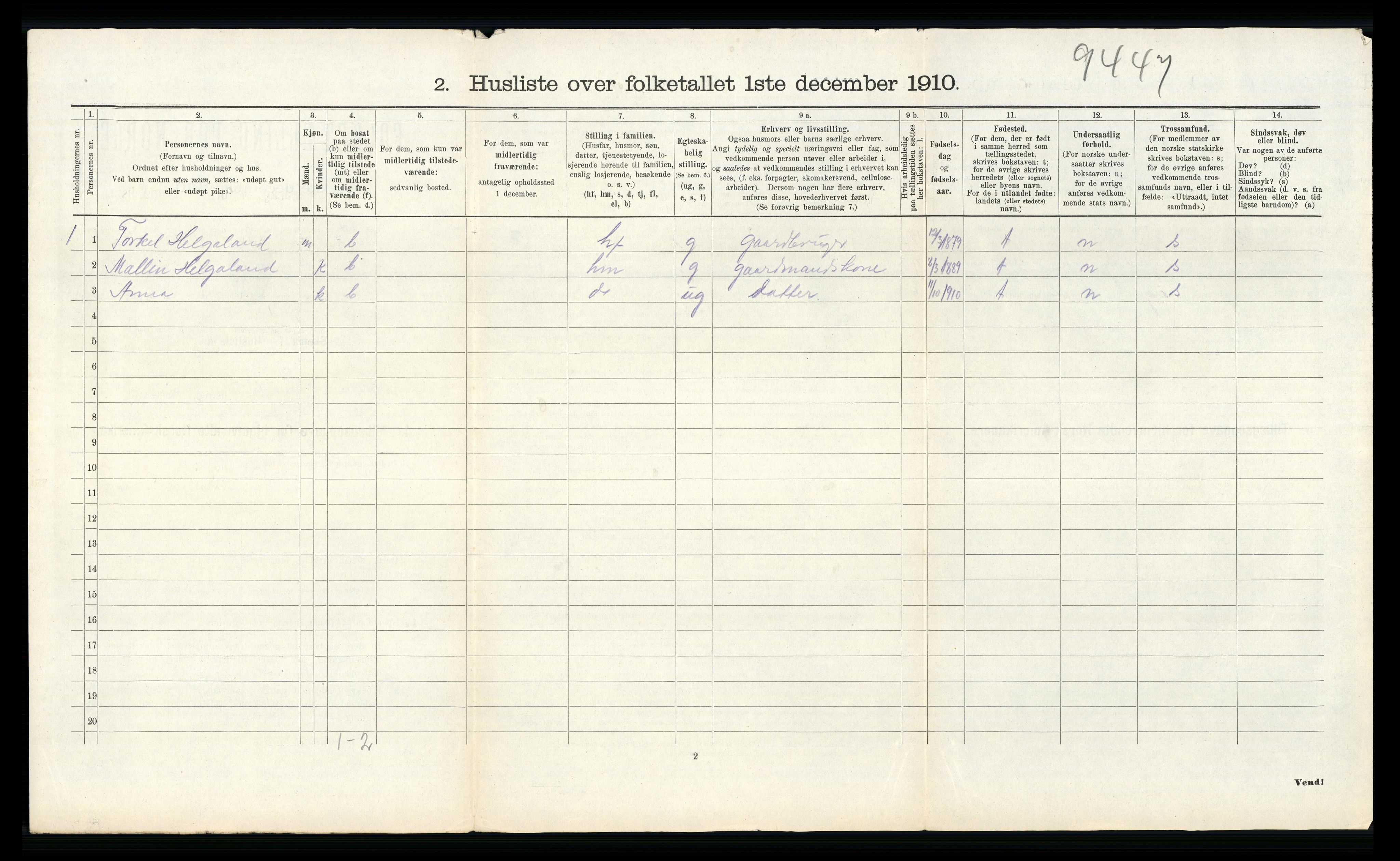 RA, 1910 census for Hjelmeland, 1910, p. 721