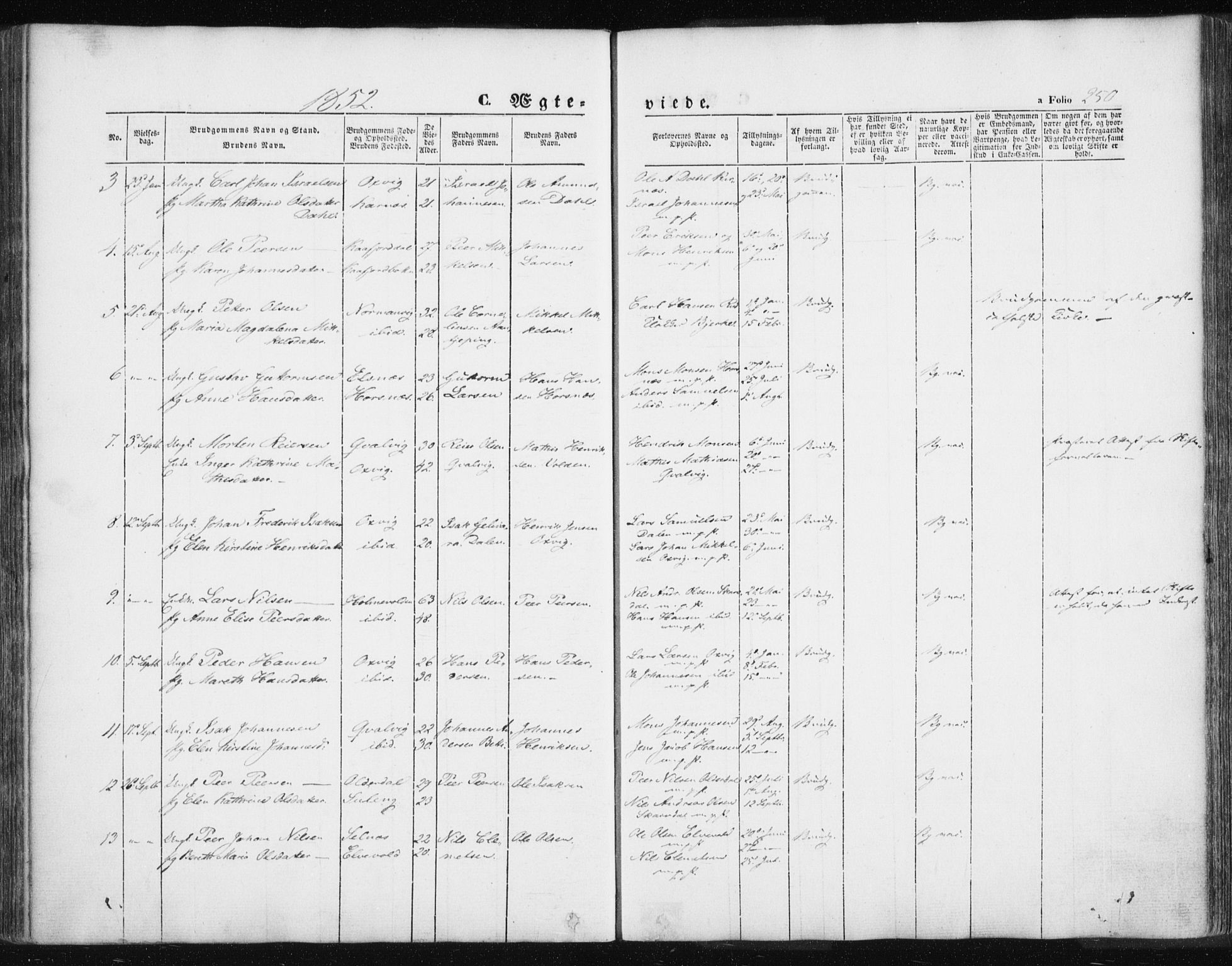 Lyngen sokneprestembete, AV/SATØ-S-1289/H/He/Hea/L0004kirke: Parish register (official) no. 4, 1839-1858, p. 250