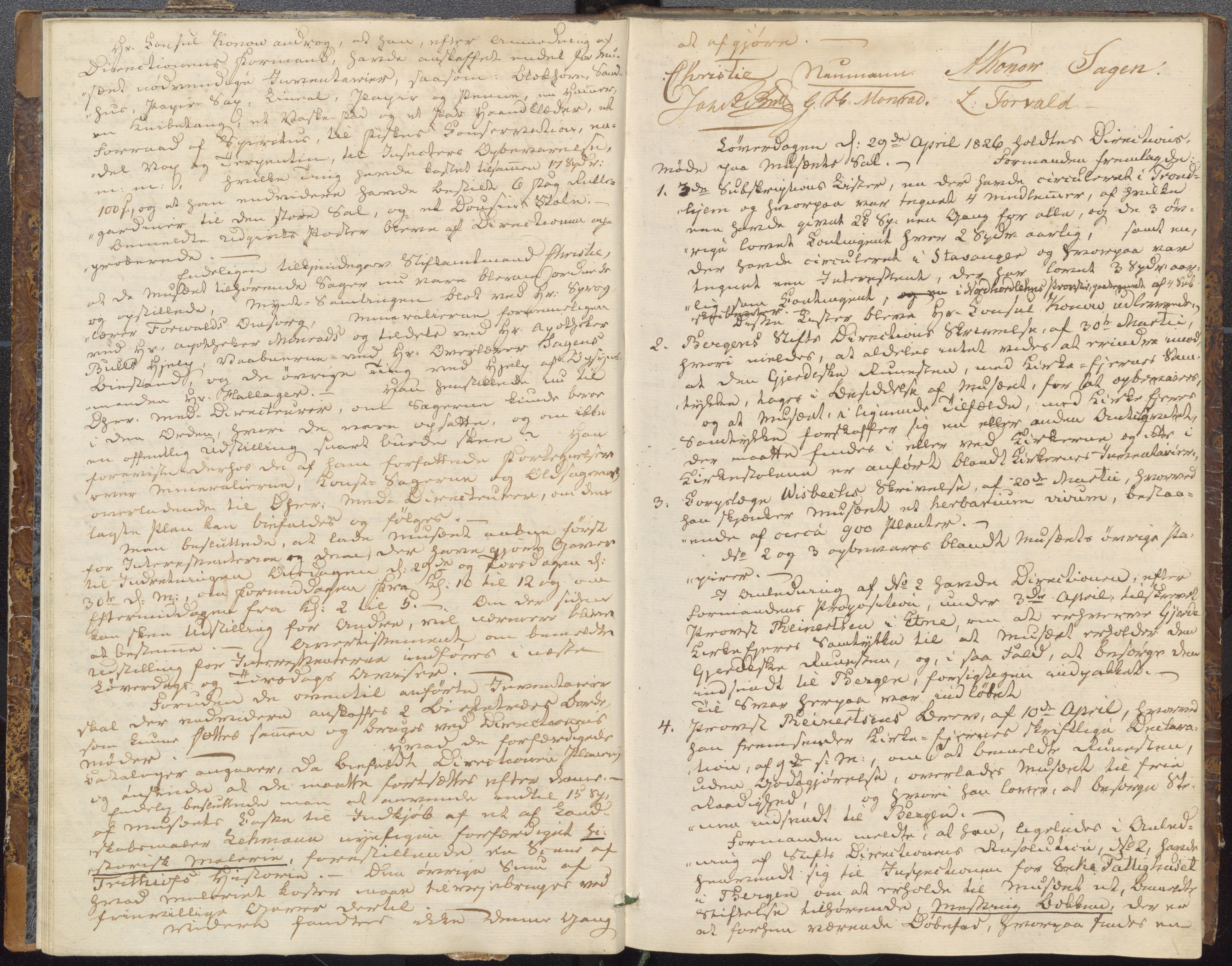 Bergens Museum, UMB/A007/A/Aa/L0001: Forhandlingsprotokoll, 1825-1827, p. 10, 11
