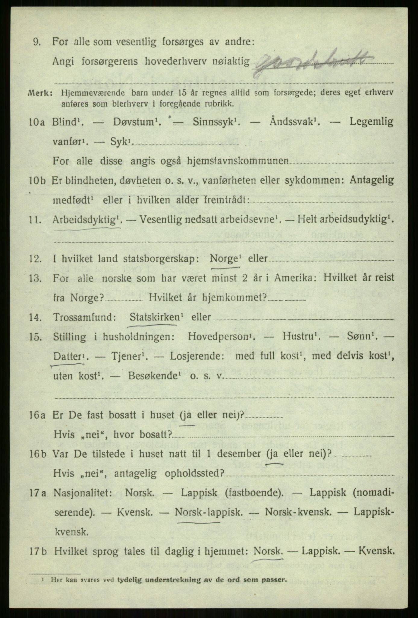 SATØ, 1920 census for Tromsøysund, 1920, p. 10691