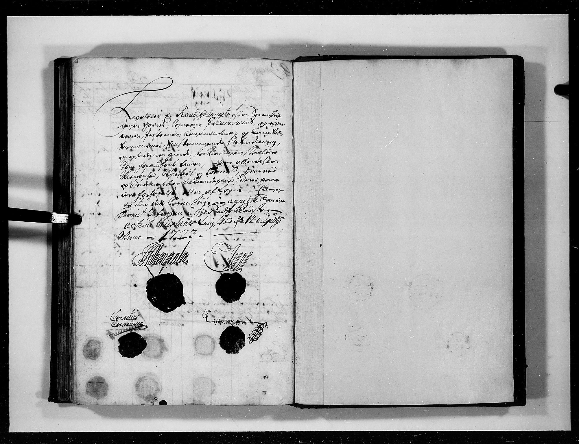 Rentekammeret inntil 1814, Realistisk ordnet avdeling, RA/EA-4070/N/Nb/Nbf/L0125: Råbyggelag eksaminasjonsprotokoll, 1723