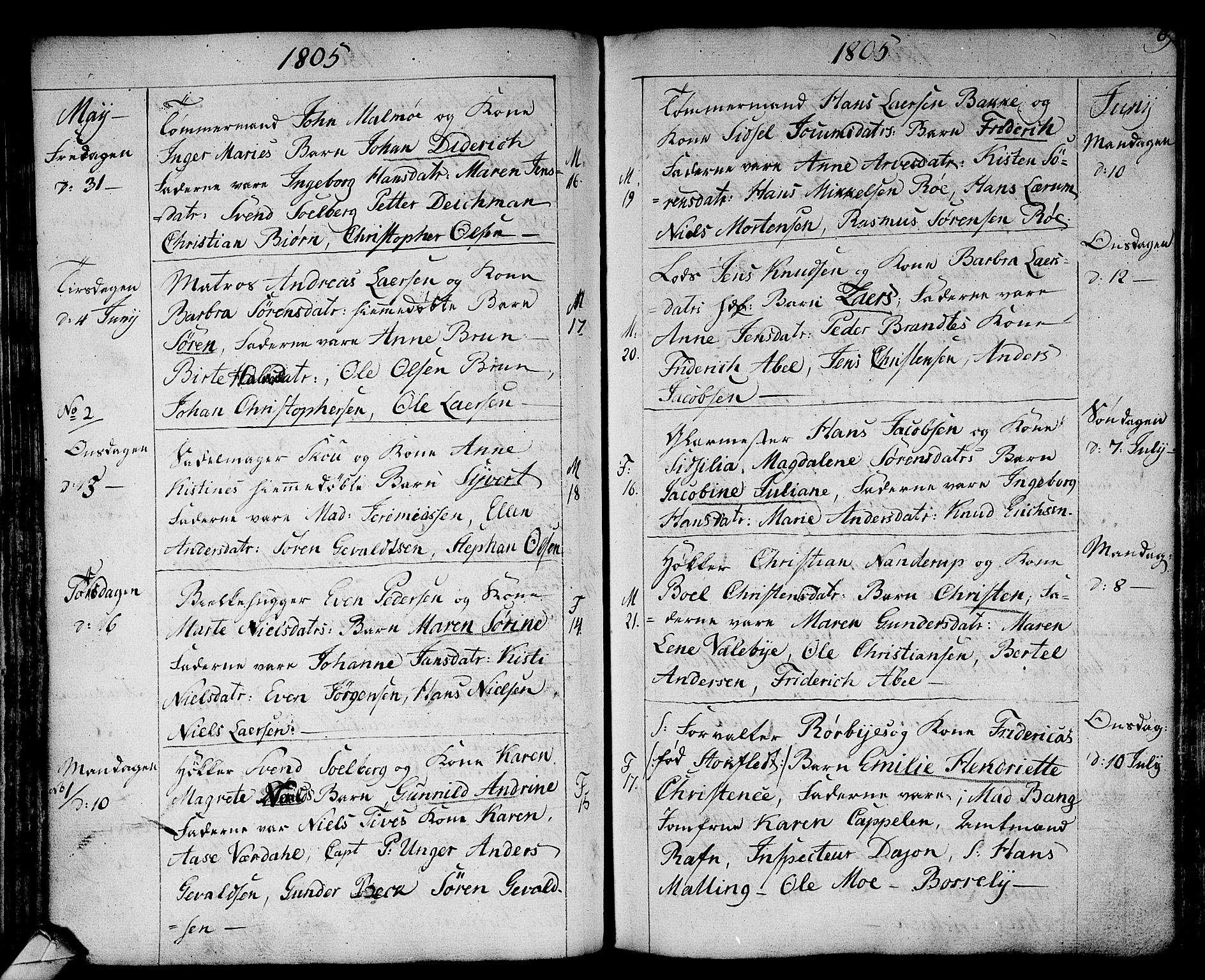 Strømsø kirkebøker, AV/SAKO-A-246/F/Fa/L0010: Parish register (official) no. I 10, 1792-1822, p. 69