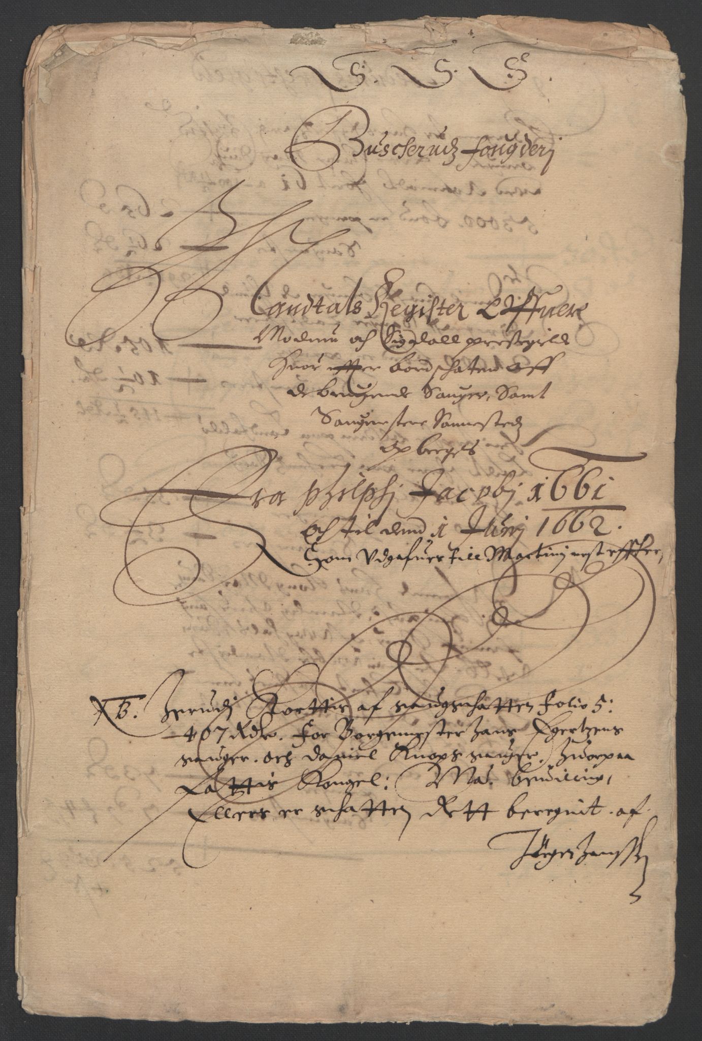 Rentekammeret inntil 1814, Reviderte regnskaper, Stiftamtstueregnskaper, Landkommissariatet på Akershus og Akershus stiftamt, RA/EA-5869/R/Ra/L0012: Landkommissariatet på Akershus, 1661-1662