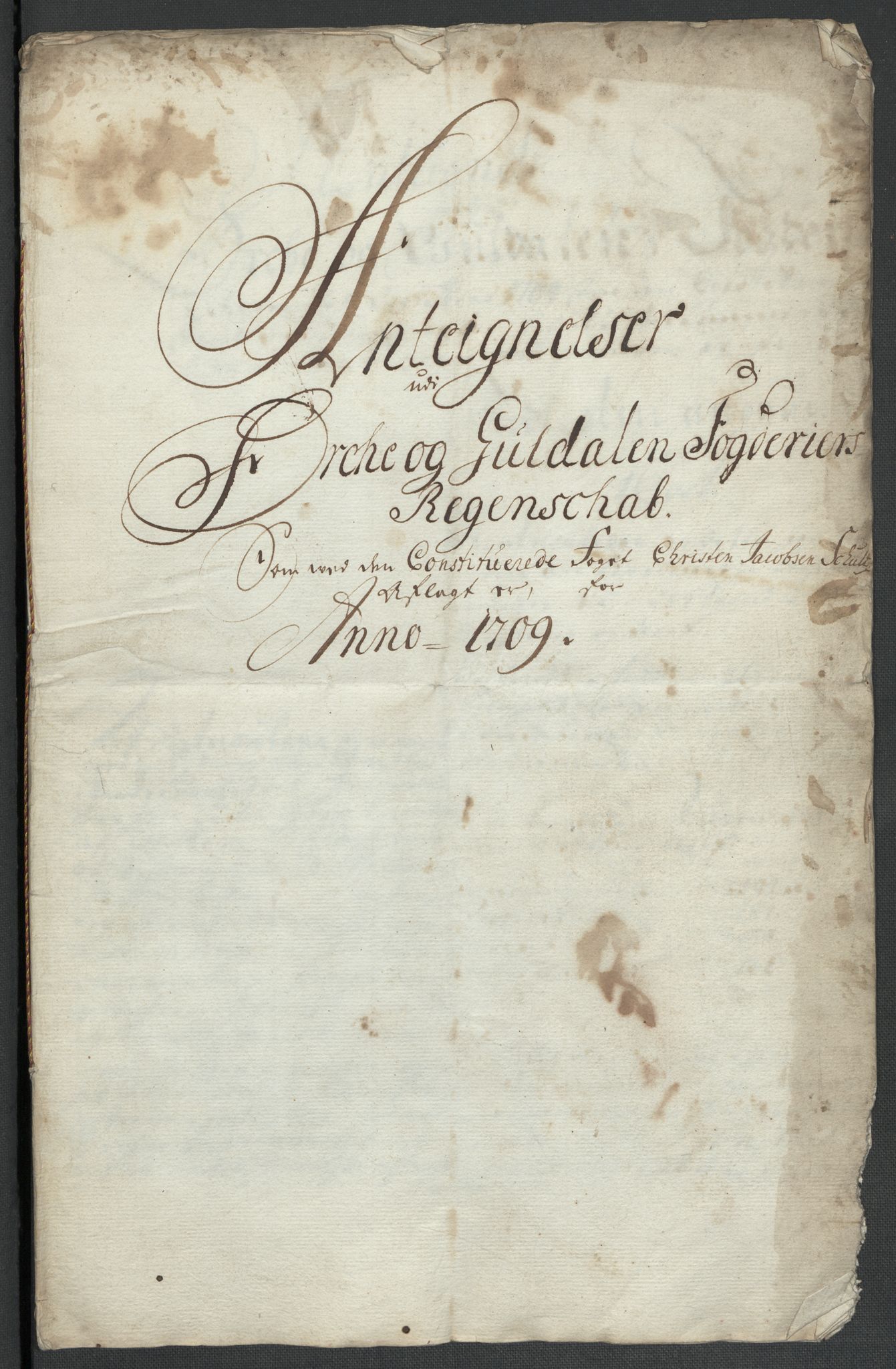 Rentekammeret inntil 1814, Reviderte regnskaper, Fogderegnskap, RA/EA-4092/R60/L3959: Fogderegnskap Orkdal og Gauldal, 1709, p. 409