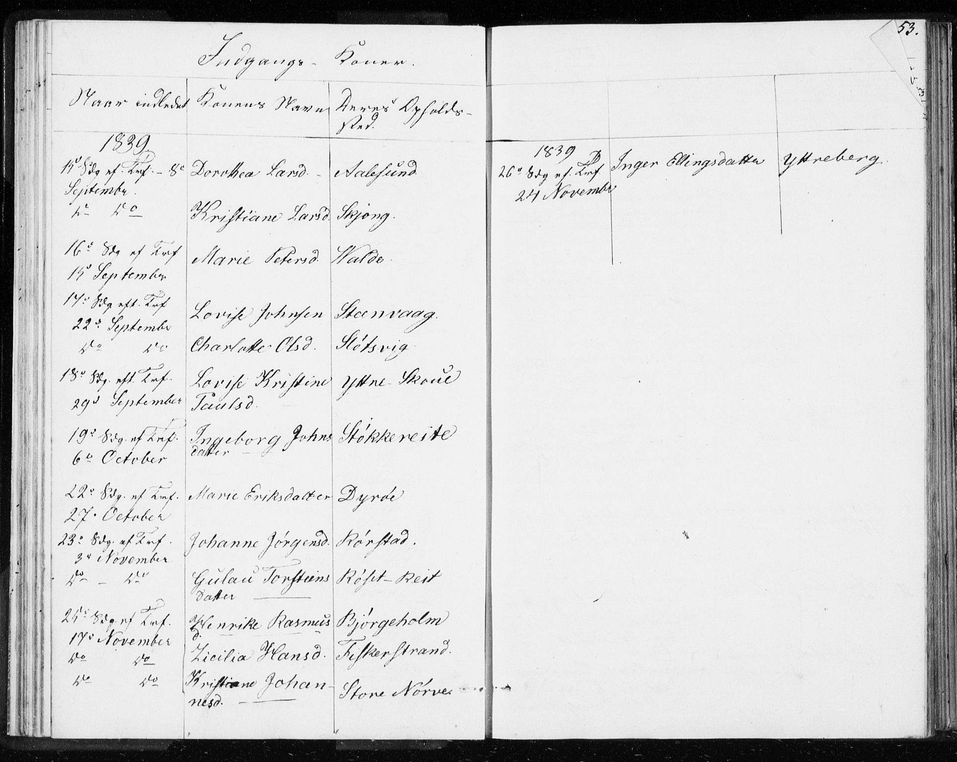 Ministerialprotokoller, klokkerbøker og fødselsregistre - Møre og Romsdal, AV/SAT-A-1454/528/L0414: Curate's parish register no. 528B02, 1833-1844, p. 52