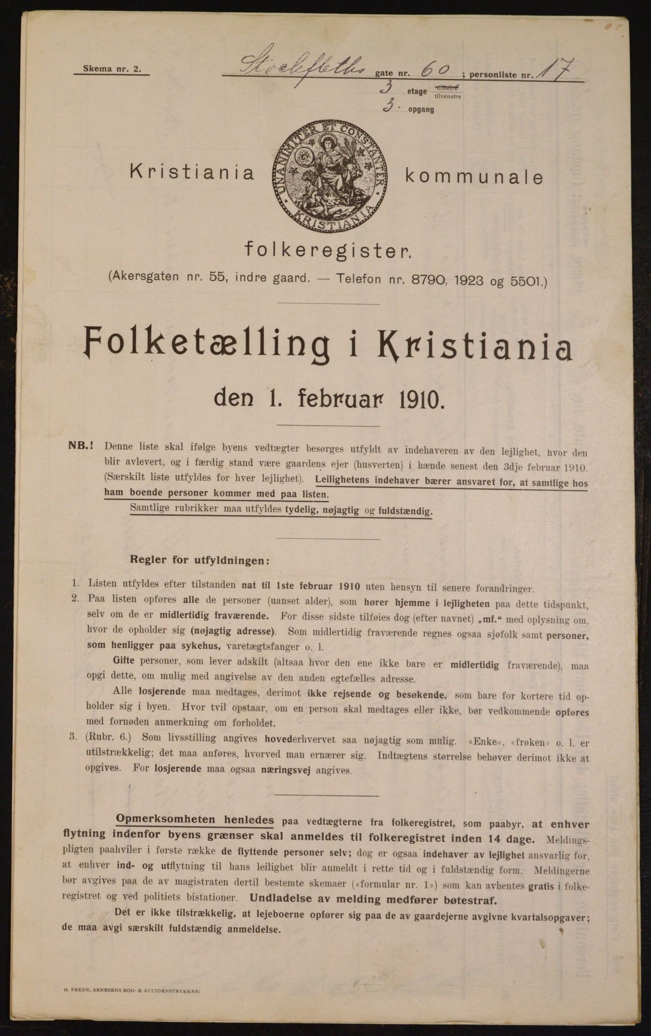 OBA, Municipal Census 1910 for Kristiania, 1910, p. 97231