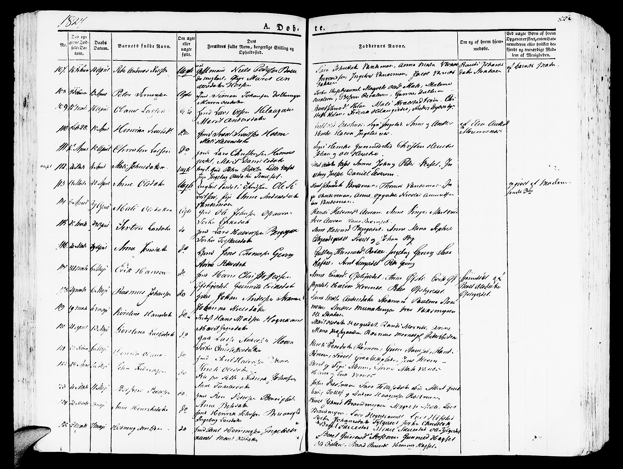 Ministerialprotokoller, klokkerbøker og fødselsregistre - Nord-Trøndelag, SAT/A-1458/709/L0070: Parish register (official) no. 709A10, 1820-1832, p. 82