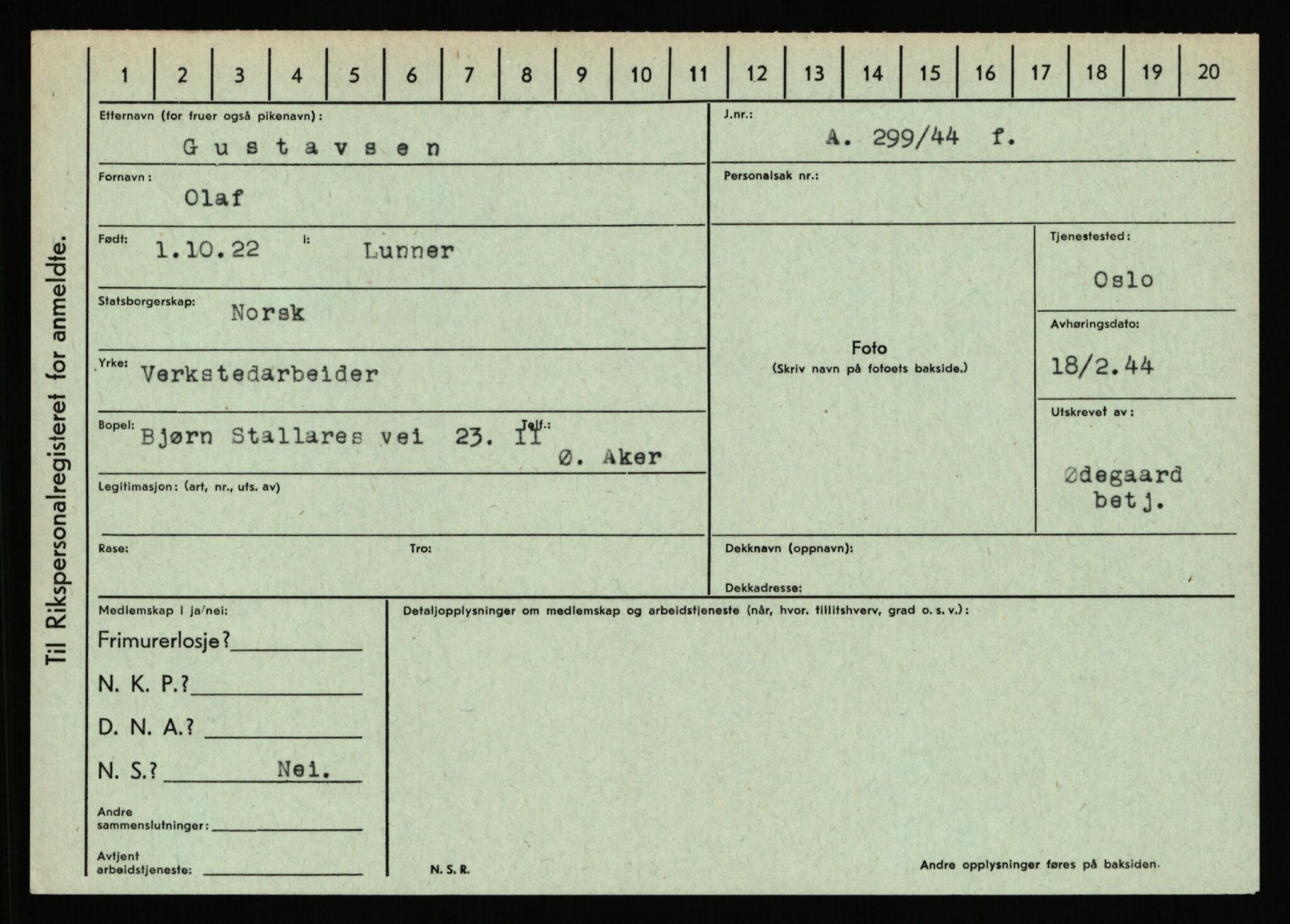 Statspolitiet - Hovedkontoret / Osloavdelingen, AV/RA-S-1329/C/Ca/L0005: Furali - Hamula, 1943-1945, p. 3300