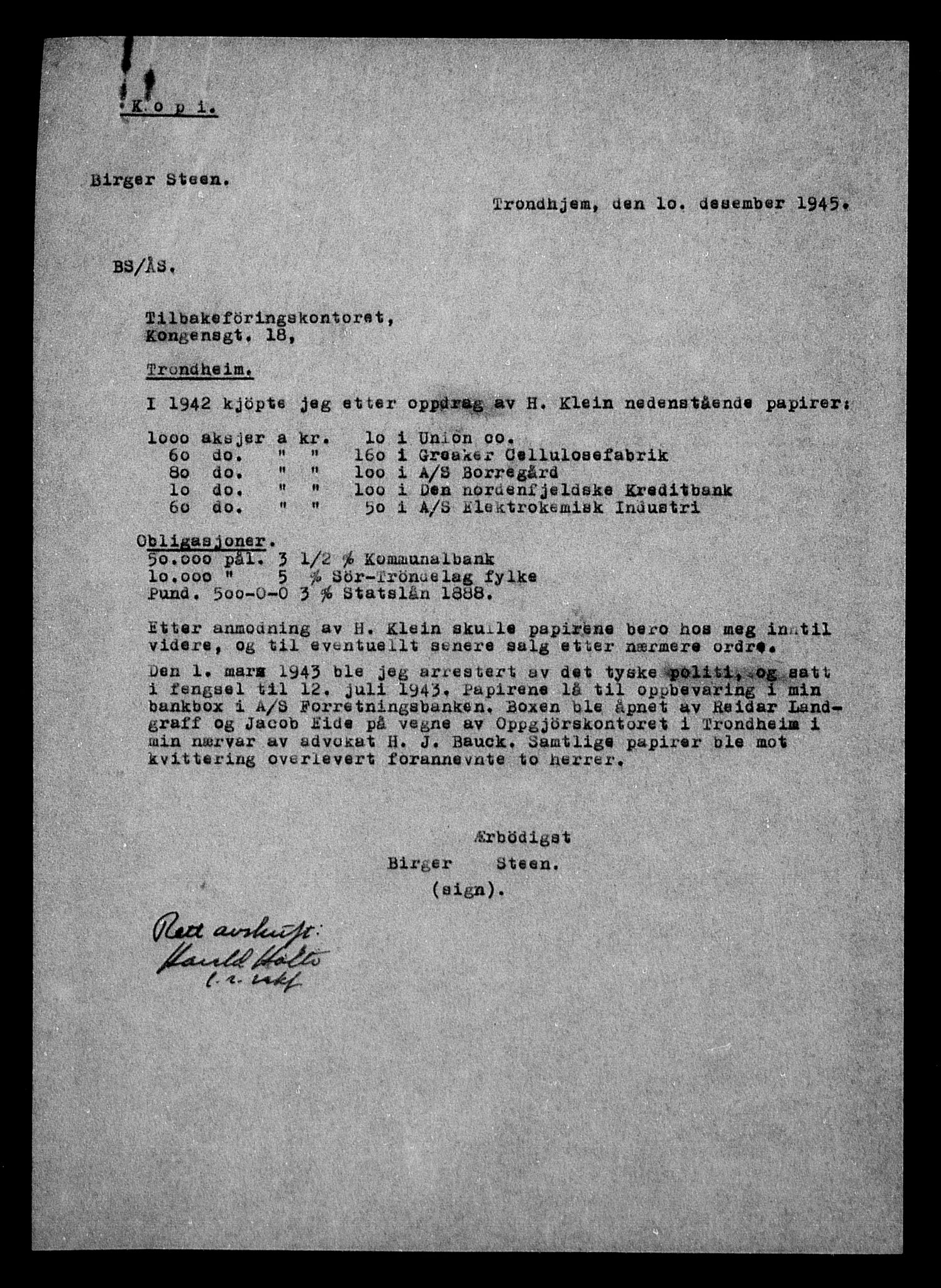 Justisdepartementet, Tilbakeføringskontoret for inndratte formuer, AV/RA-S-1564/H/Hc/Hca/L0902: --, 1945-1947, p. 233