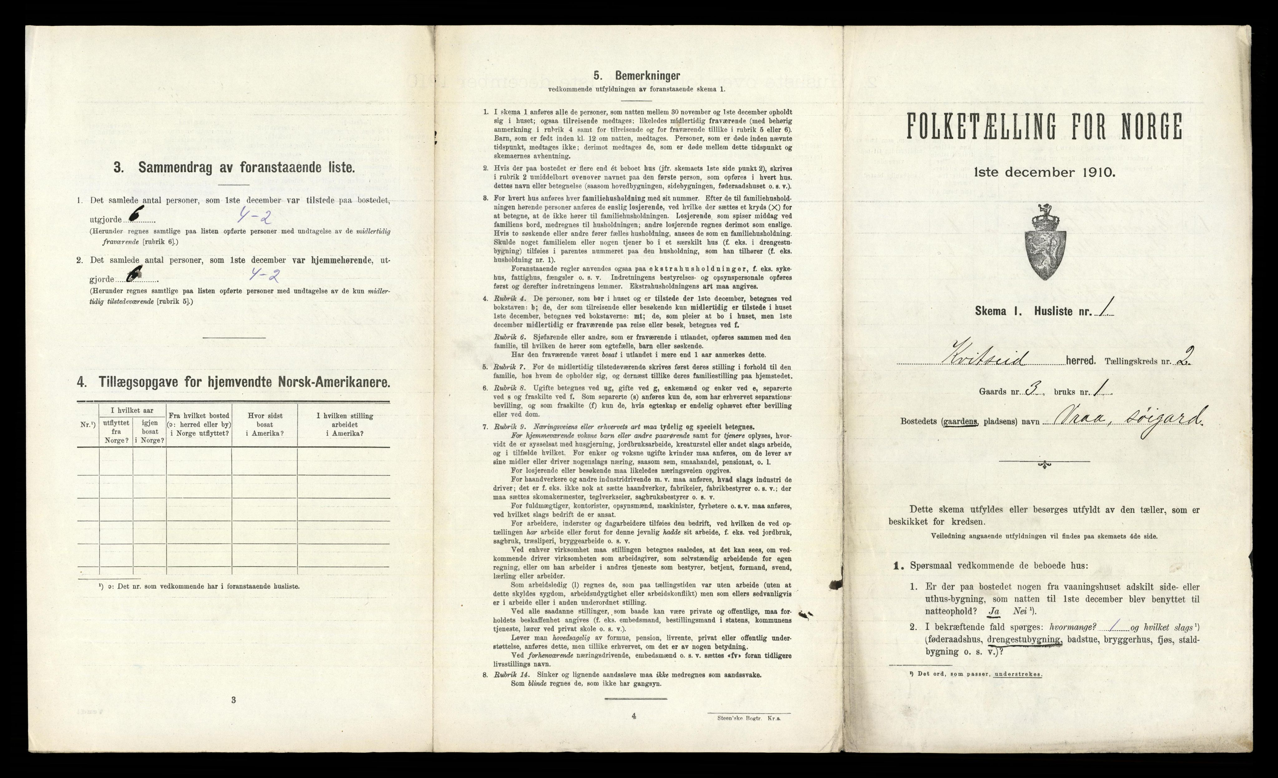 RA, 1910 census for Kviteseid, 1910, p. 194