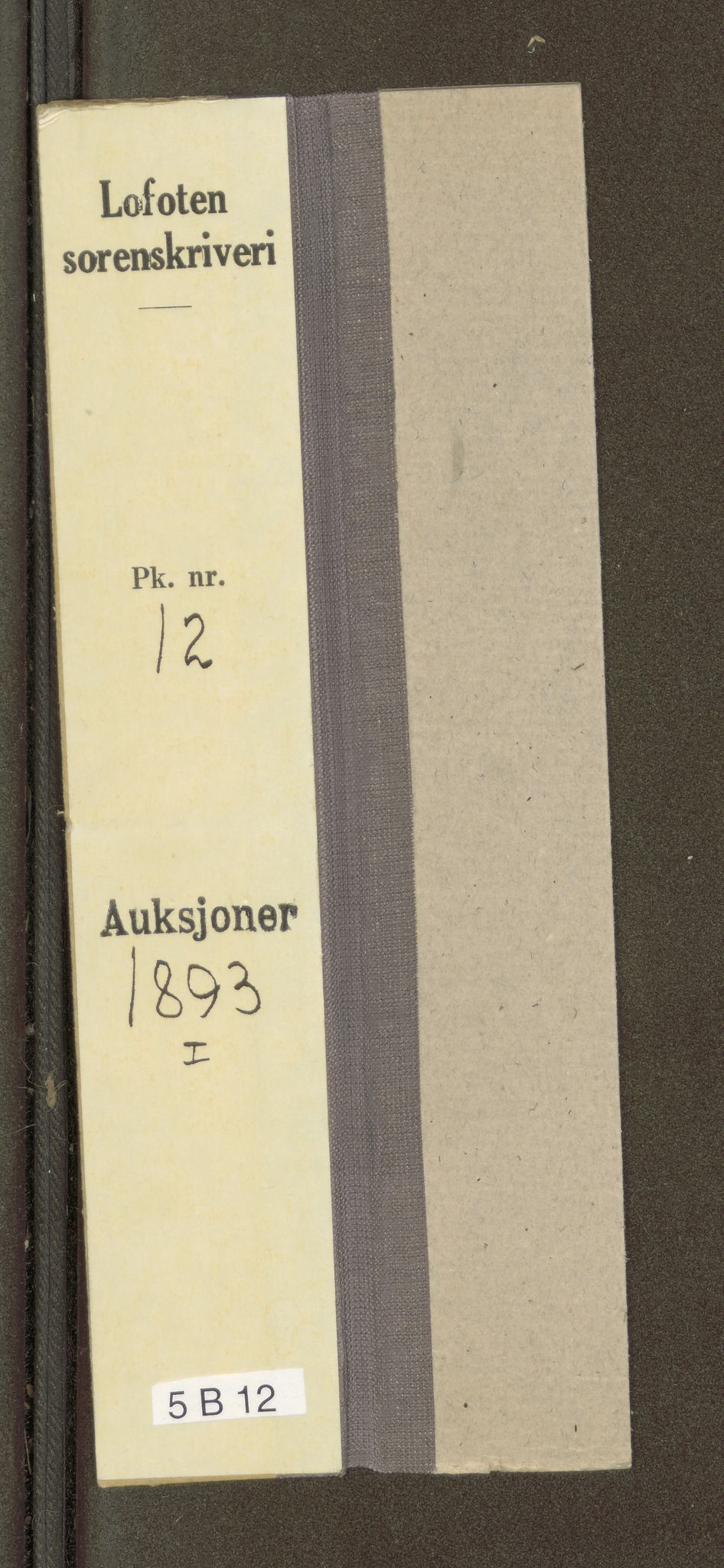 Lofoten sorenskriveri, SAT/A-0017/1/5/5B/L0012: Auksjonsdokumenter, 1893, p. 1