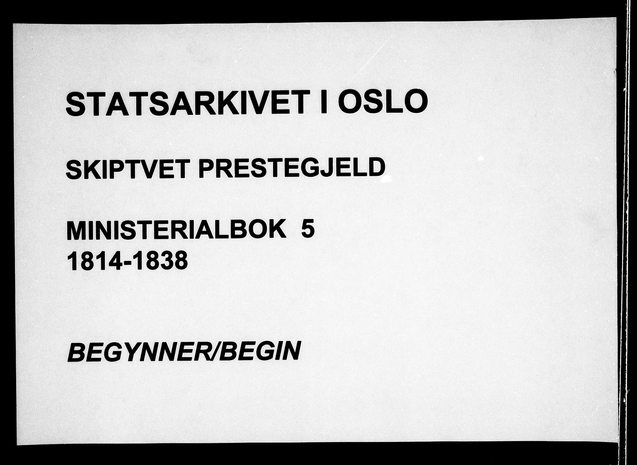 Skiptvet prestekontor Kirkebøker, SAO/A-20009/F/Fa/L0005: Parish register (official) no. 5, 1814-1838