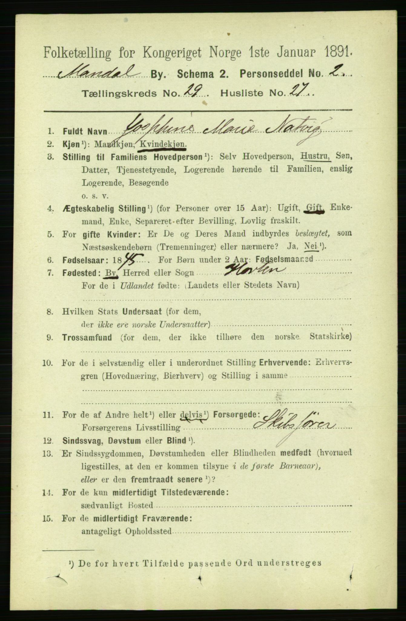 RA, 1891 census for 1002 Mandal, 1891, p. 5225