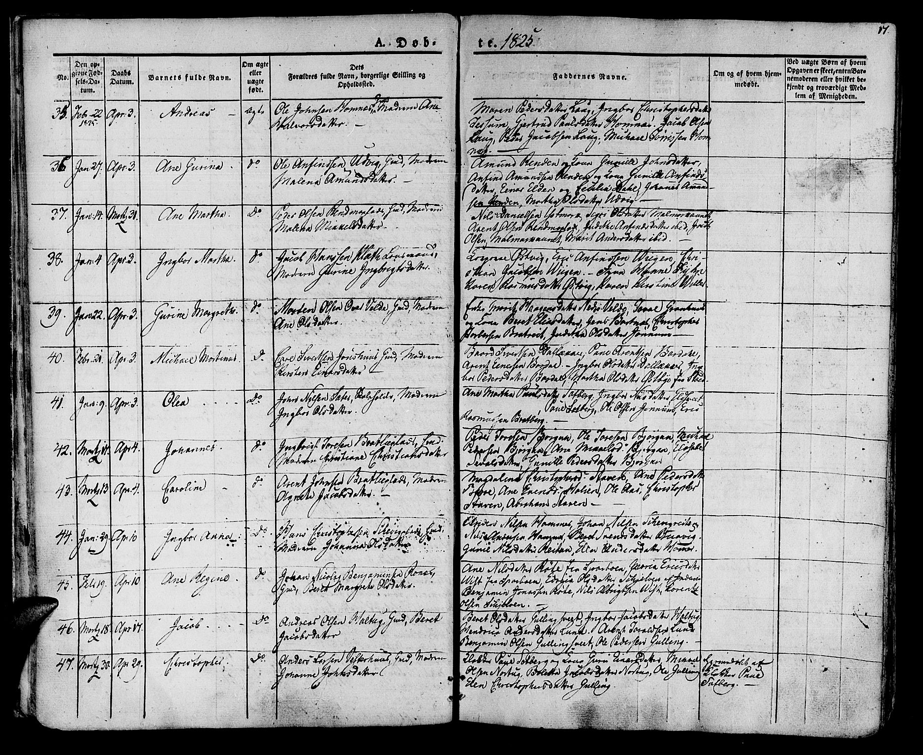 Ministerialprotokoller, klokkerbøker og fødselsregistre - Nord-Trøndelag, SAT/A-1458/741/L0390: Parish register (official) no. 741A04, 1822-1836, p. 17