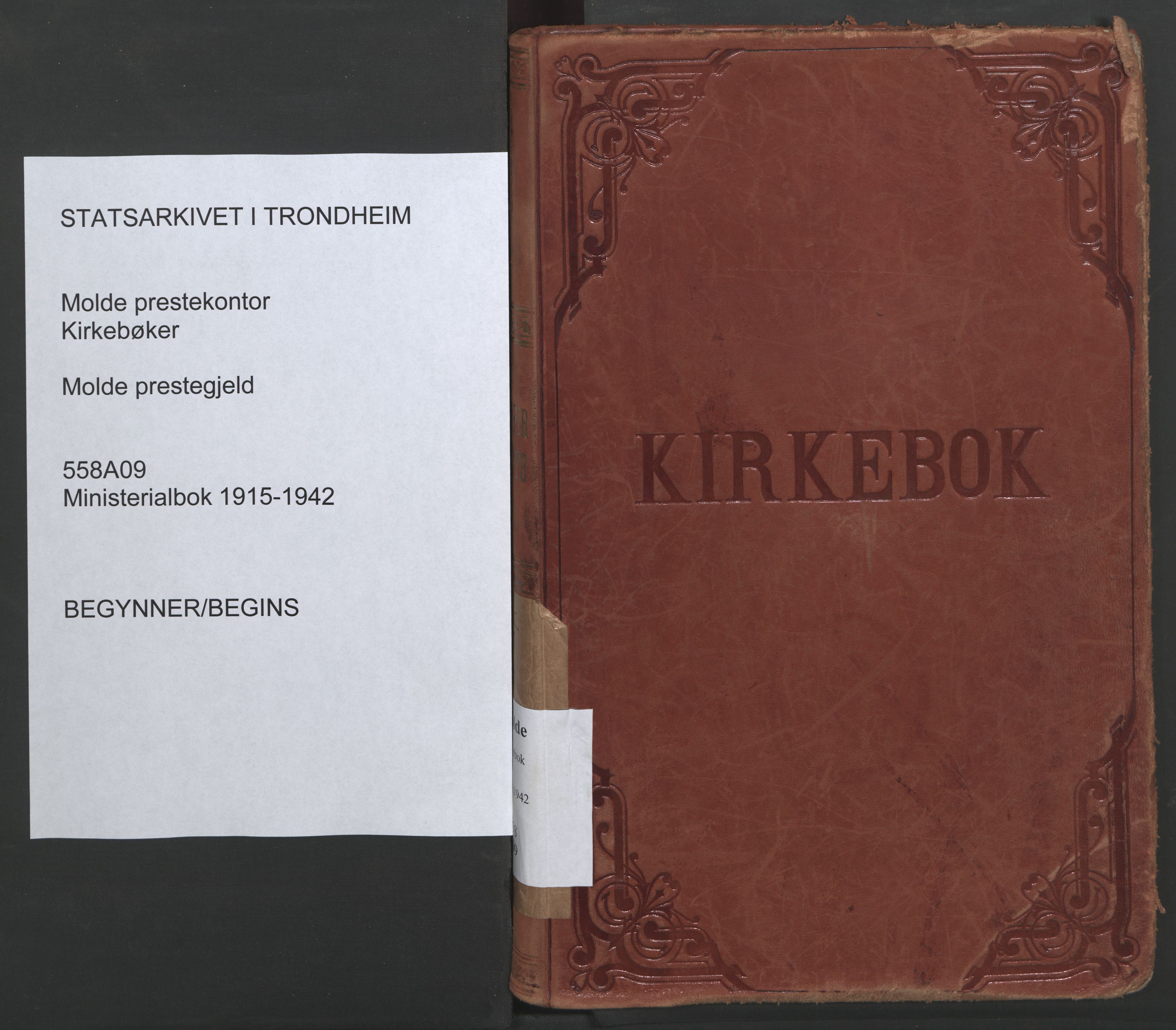 Ministerialprotokoller, klokkerbøker og fødselsregistre - Møre og Romsdal, SAT/A-1454/558/L0695: Parish register (official) no. 558A09, 1915-1942