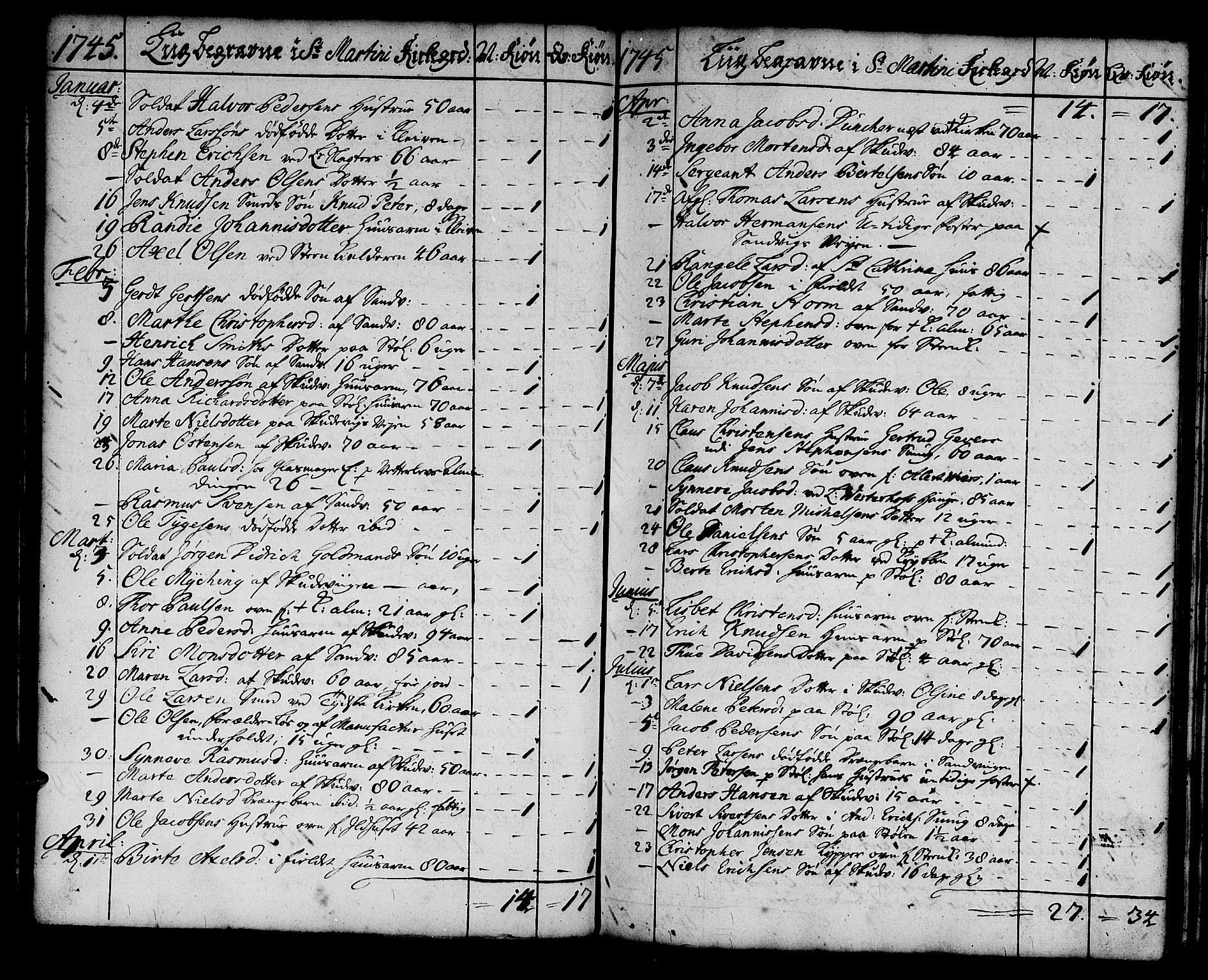 Korskirken sokneprestembete, SAB/A-76101/H/Haa/L0011: Parish register (official) no. A 11, 1731-1785, p. 39