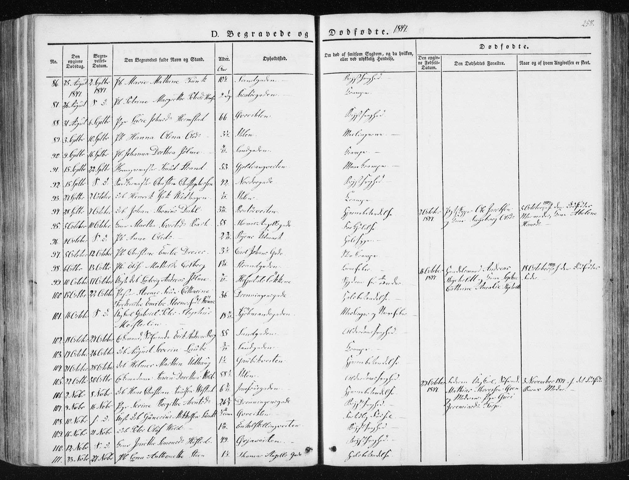 Ministerialprotokoller, klokkerbøker og fødselsregistre - Sør-Trøndelag, SAT/A-1456/602/L0110: Parish register (official) no. 602A08, 1840-1854, p. 258