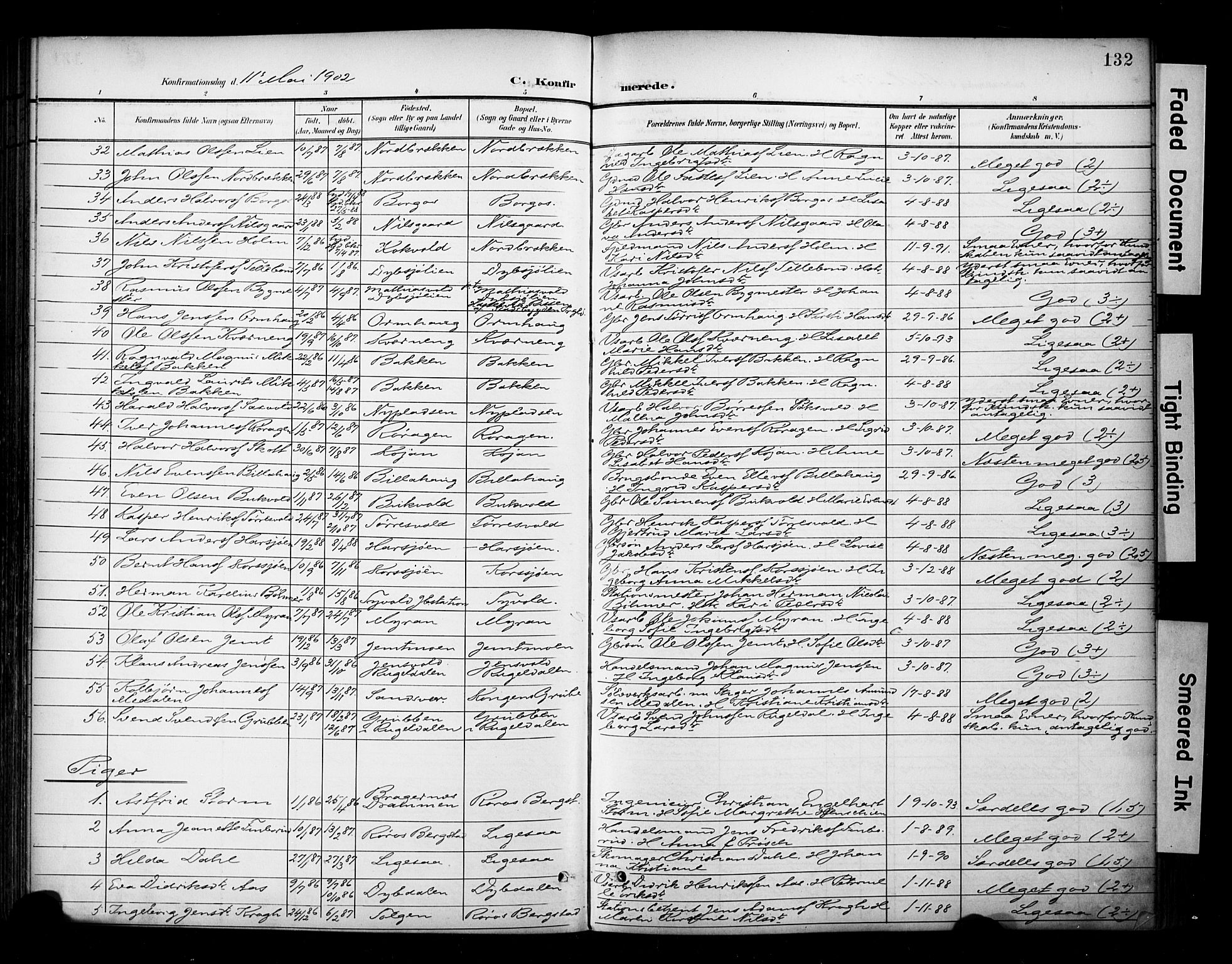 Ministerialprotokoller, klokkerbøker og fødselsregistre - Sør-Trøndelag, SAT/A-1456/681/L0936: Parish register (official) no. 681A14, 1899-1908, p. 132