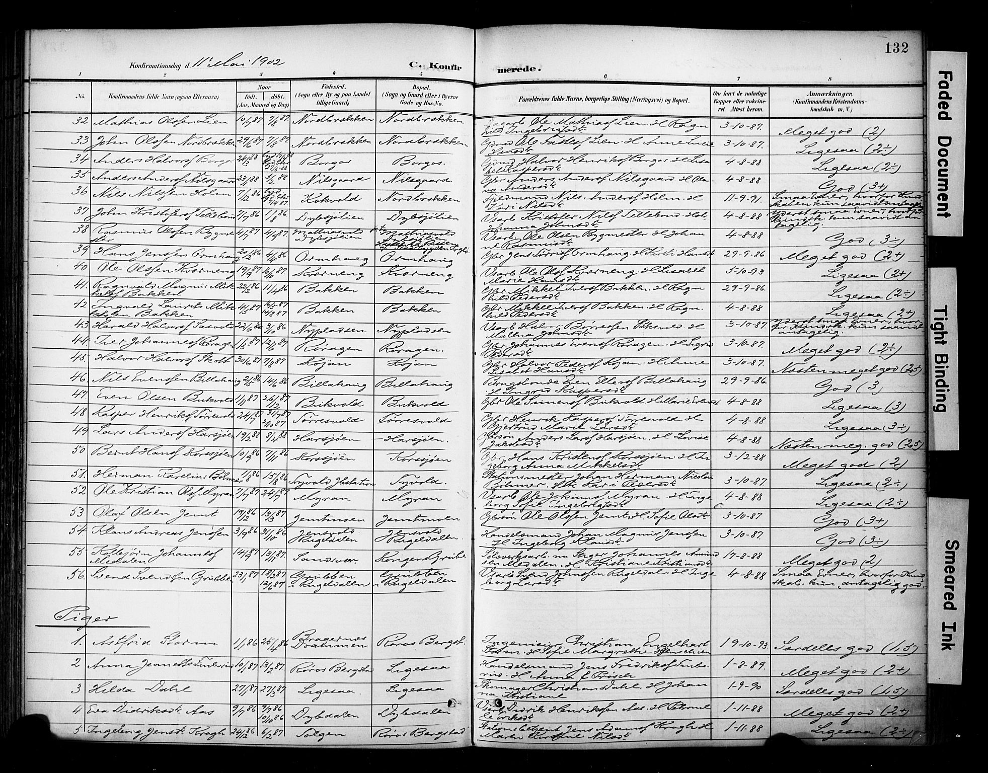 Ministerialprotokoller, klokkerbøker og fødselsregistre - Sør-Trøndelag, AV/SAT-A-1456/681/L0936: Parish register (official) no. 681A14, 1899-1908, p. 132