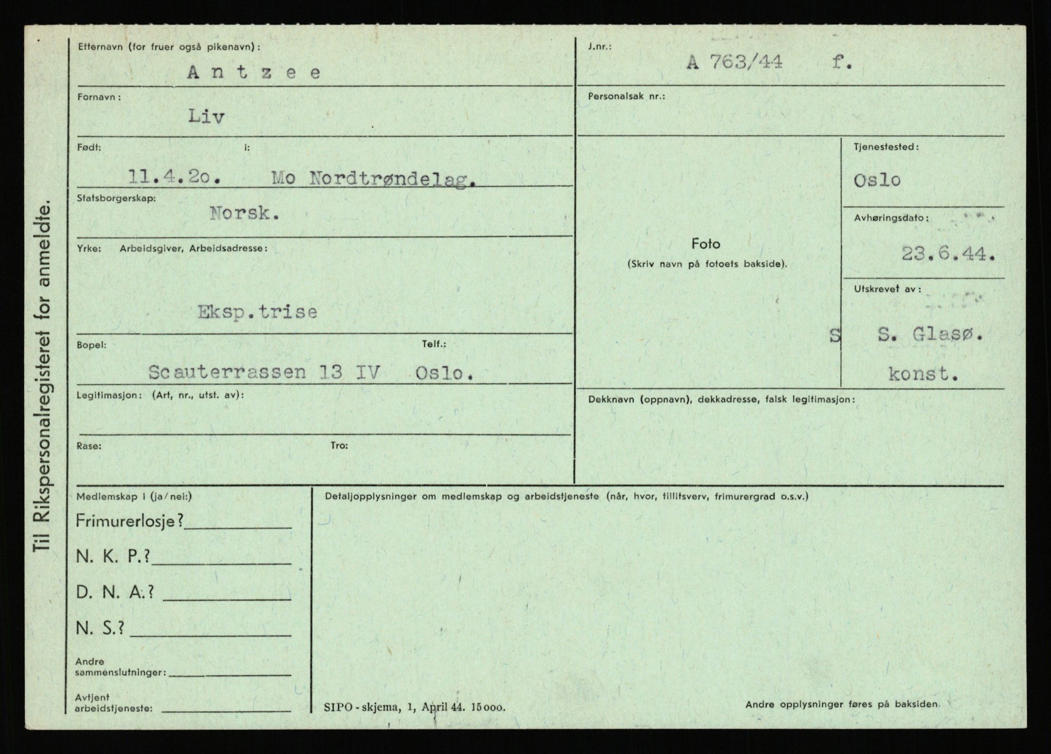 Statspolitiet - Hovedkontoret / Osloavdelingen, AV/RA-S-1329/C/Ca/L0001: Aabakken - Armann, 1943-1945, p. 4728