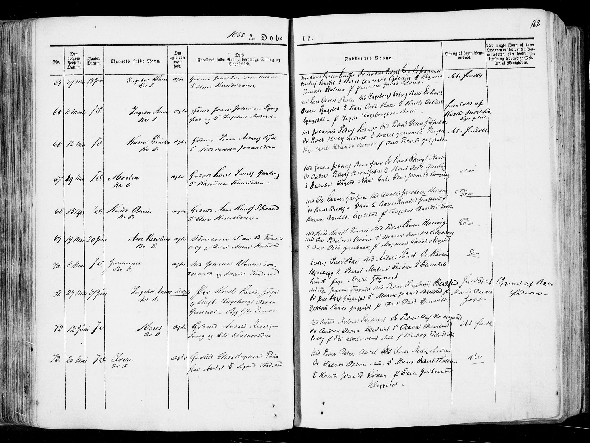 Ministerialprotokoller, klokkerbøker og fødselsregistre - Møre og Romsdal, AV/SAT-A-1454/568/L0803: Parish register (official) no. 568A10, 1830-1853, p. 162