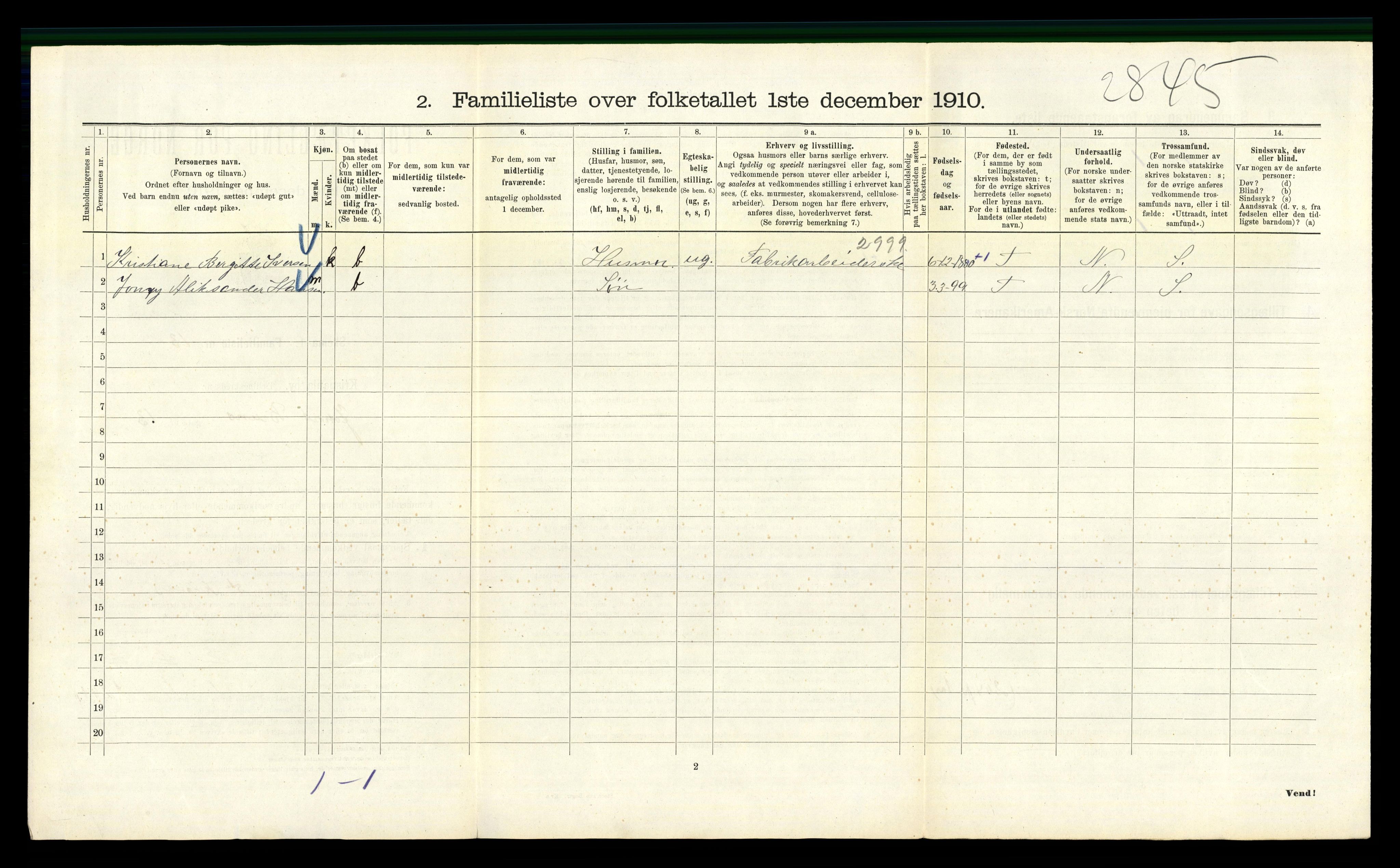 RA, 1910 census for Kristiania, 1910, p. 46242