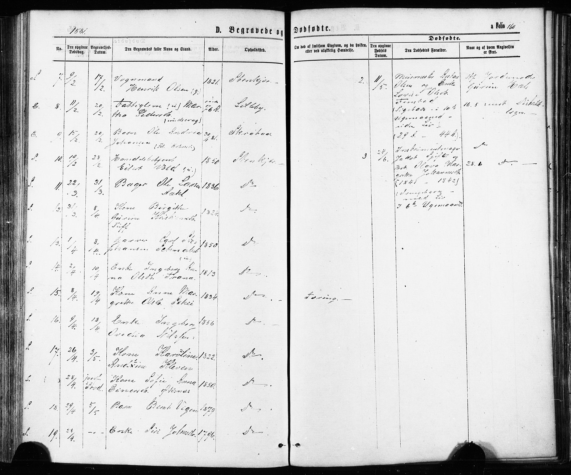 Ministerialprotokoller, klokkerbøker og fødselsregistre - Nord-Trøndelag, SAT/A-1458/739/L0370: Parish register (official) no. 739A02, 1868-1881, p. 160