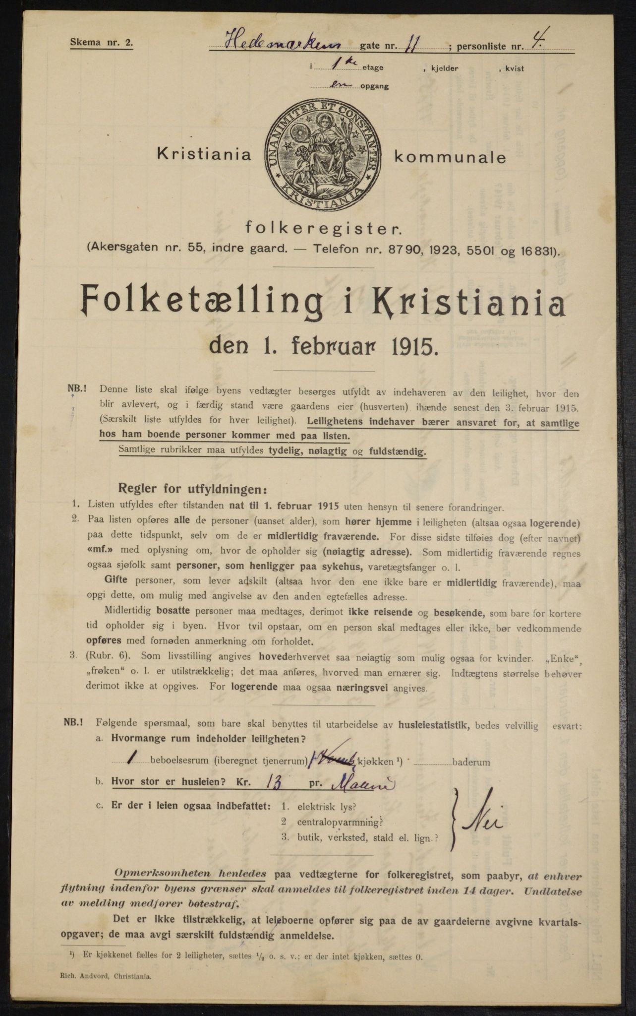 OBA, Municipal Census 1915 for Kristiania, 1915, p. 35536