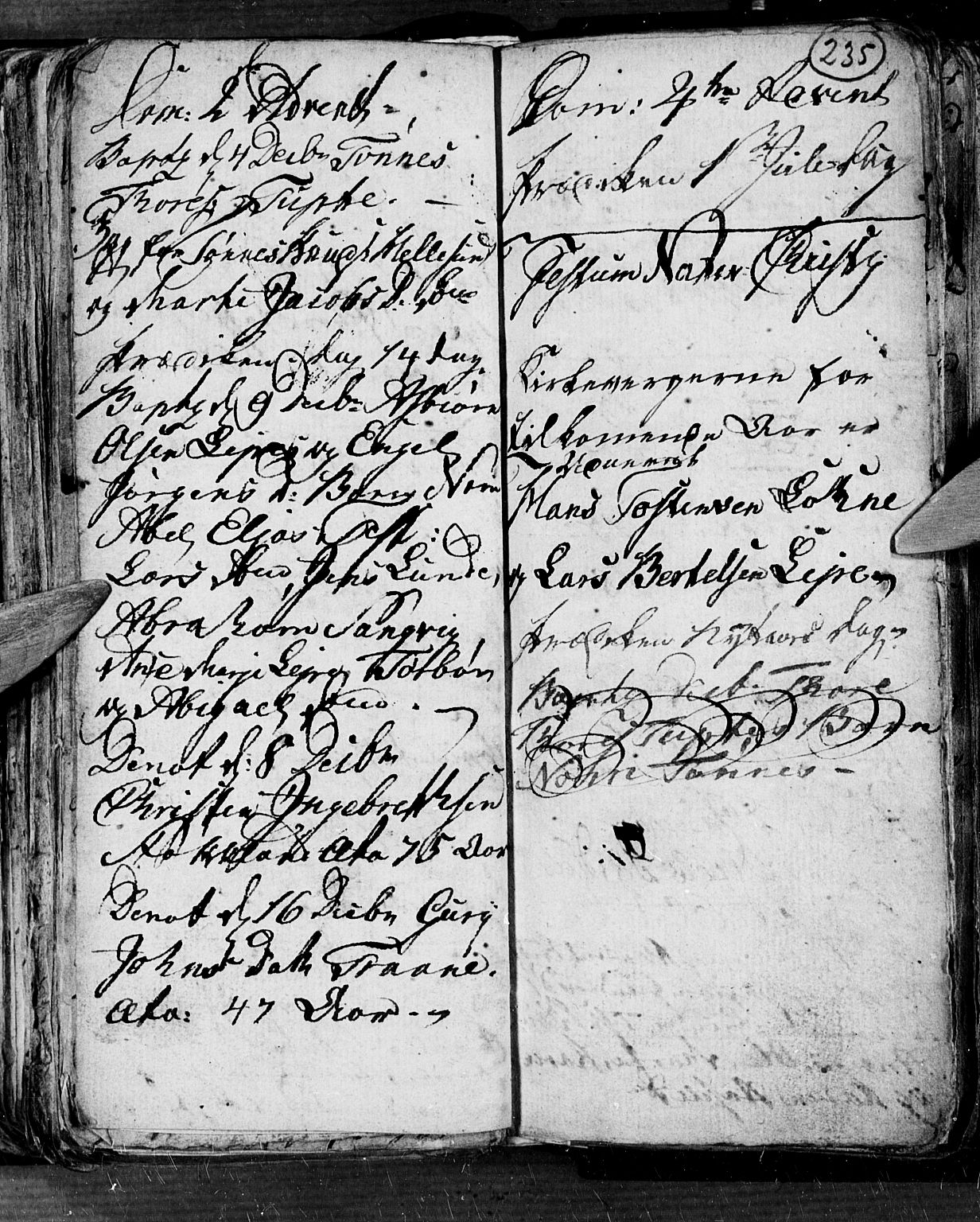 Søgne sokneprestkontor, SAK/1111-0037/F/Fb/Fbb/L0001: Parish register (copy) no. B 1, 1779-1802, p. 235