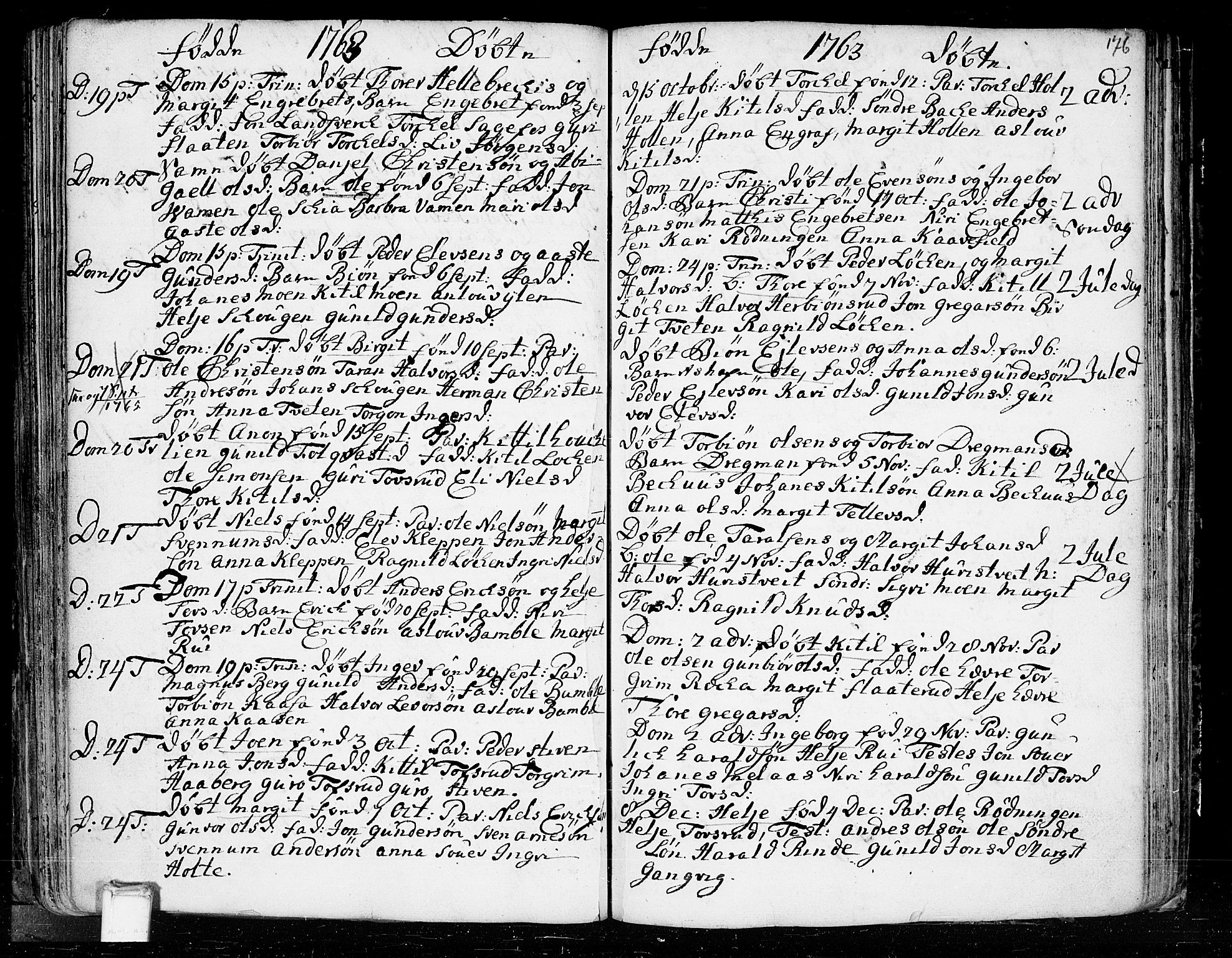 Heddal kirkebøker, SAKO/A-268/F/Fa/L0003: Parish register (official) no. I 3, 1723-1783, p. 176