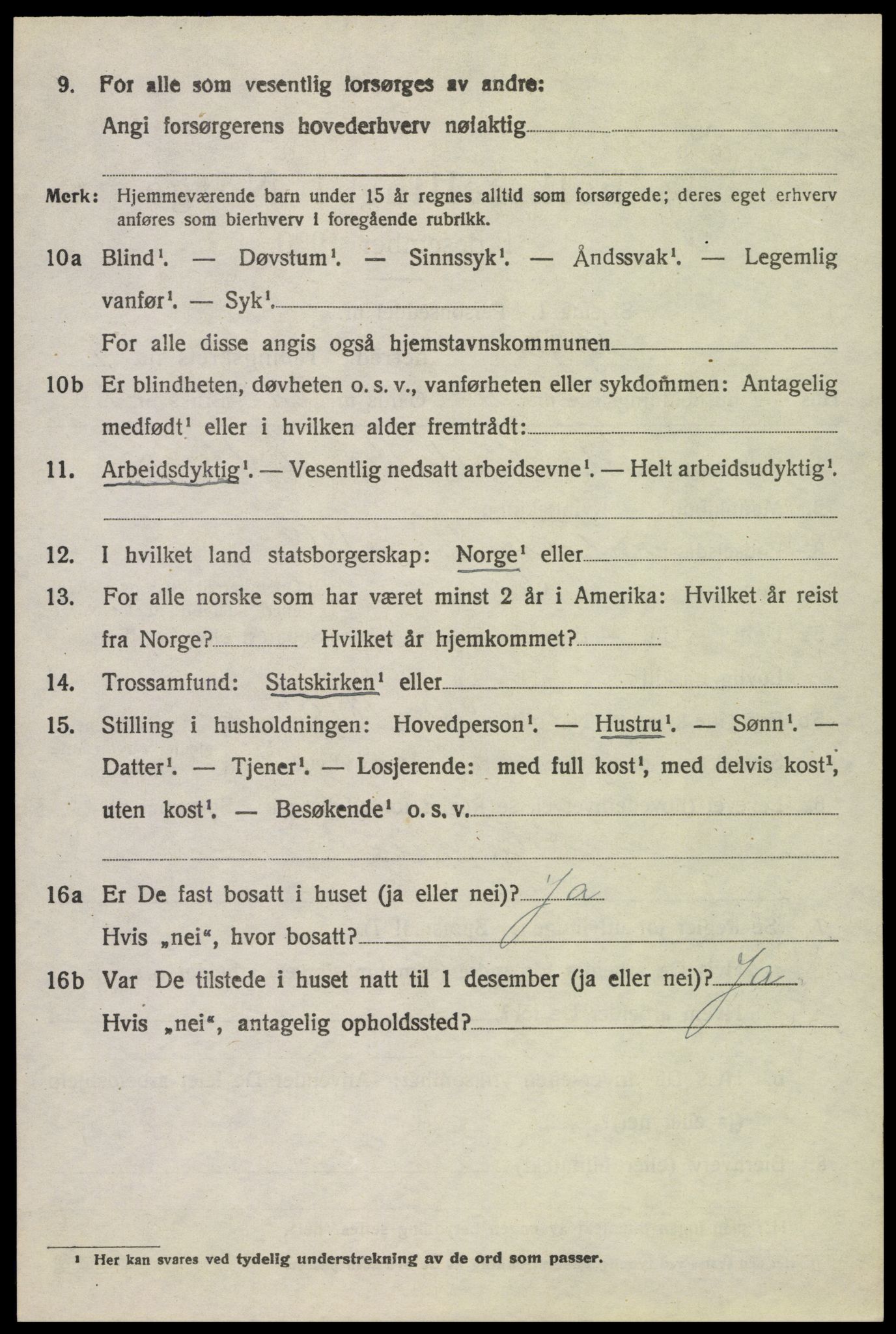 SAH, 1920 census for Øyer, 1920, p. 3960