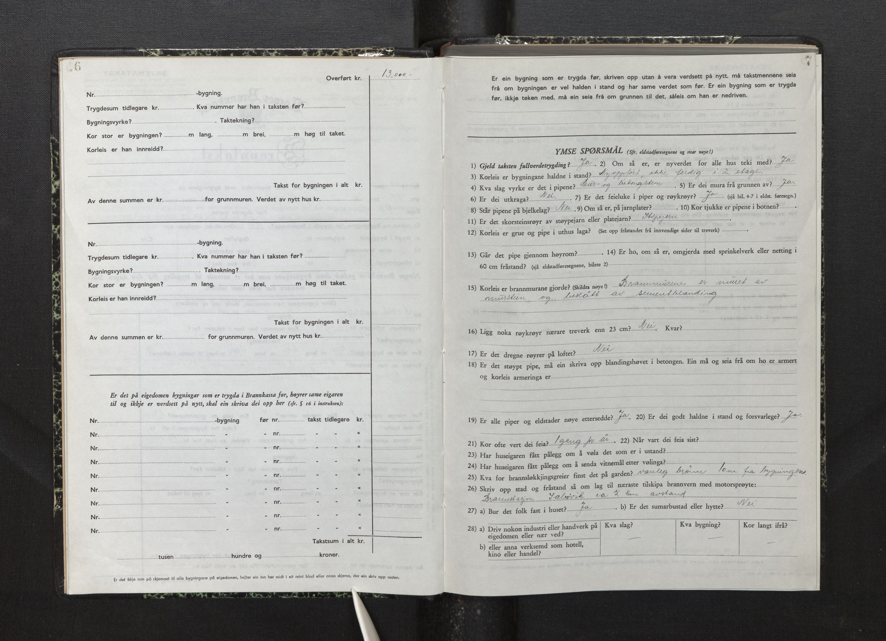 Lensmannen i Fjelberg, AV/SAB-A-32101/0012/L0008: Branntakstprotokoll, skjematakst, 1949-1955, p. 6-7