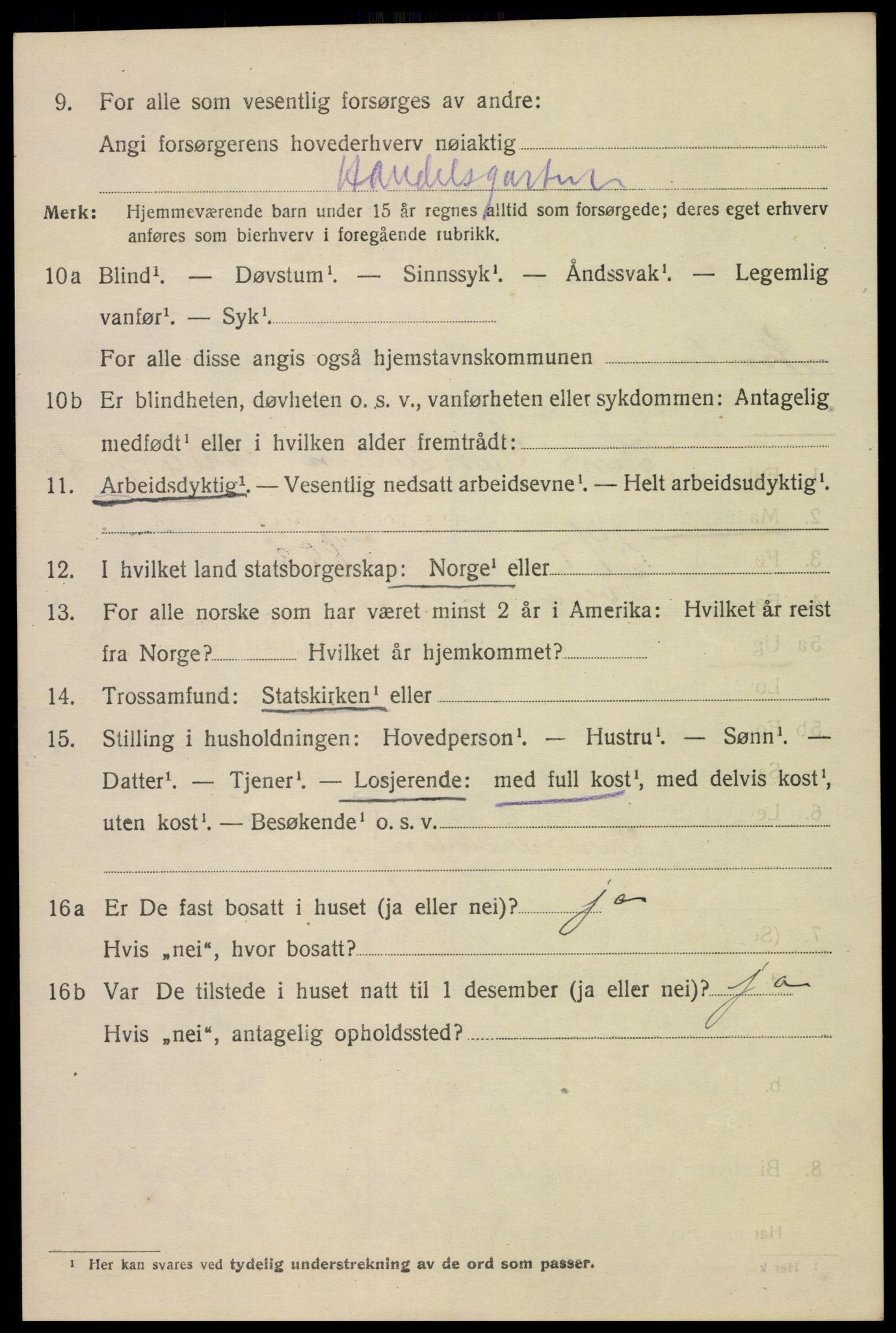 SAK, 1920 census for Kristiansand, 1920, p. 28270