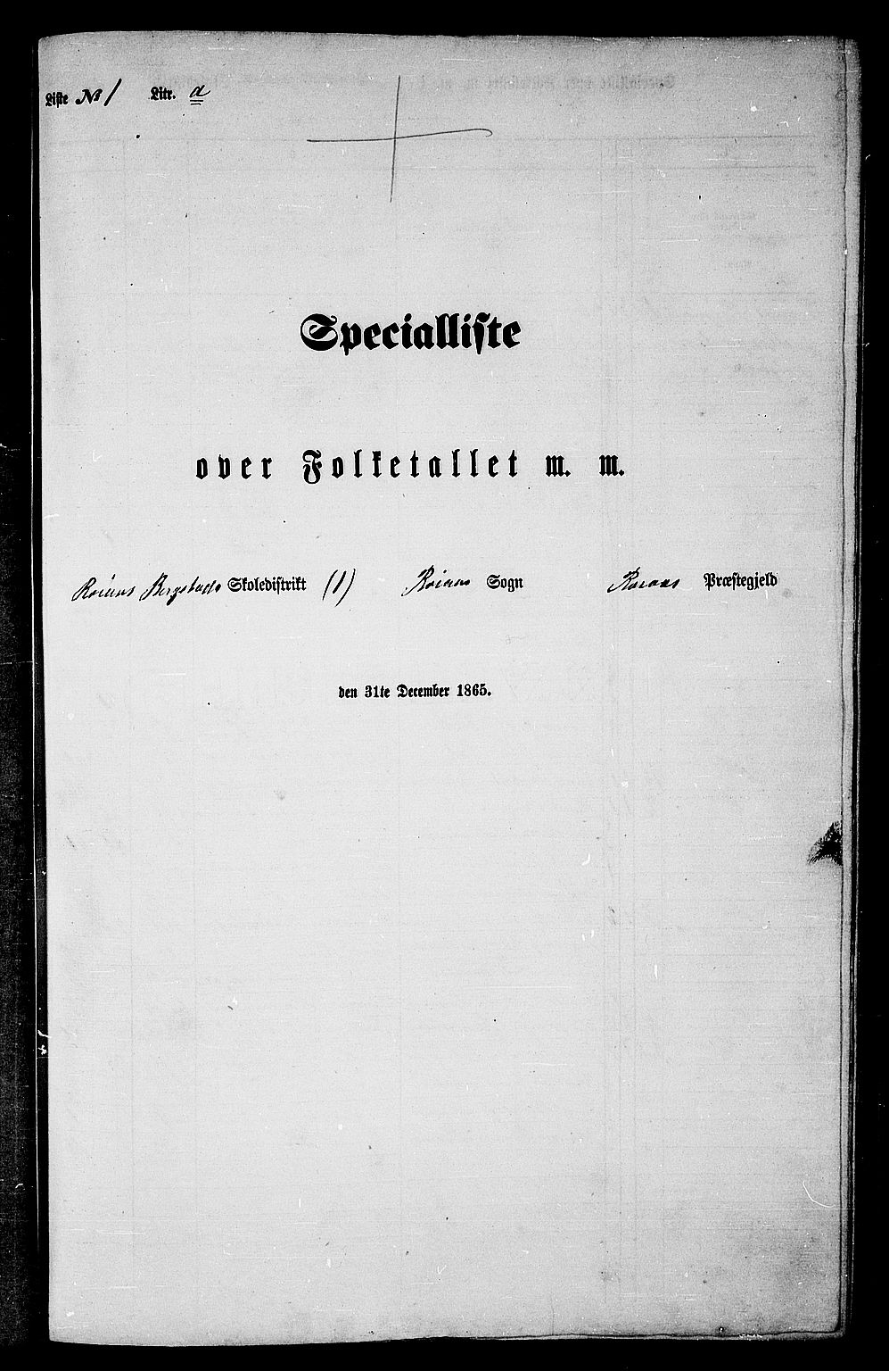RA, 1865 census for Røros, 1865, p. 14
