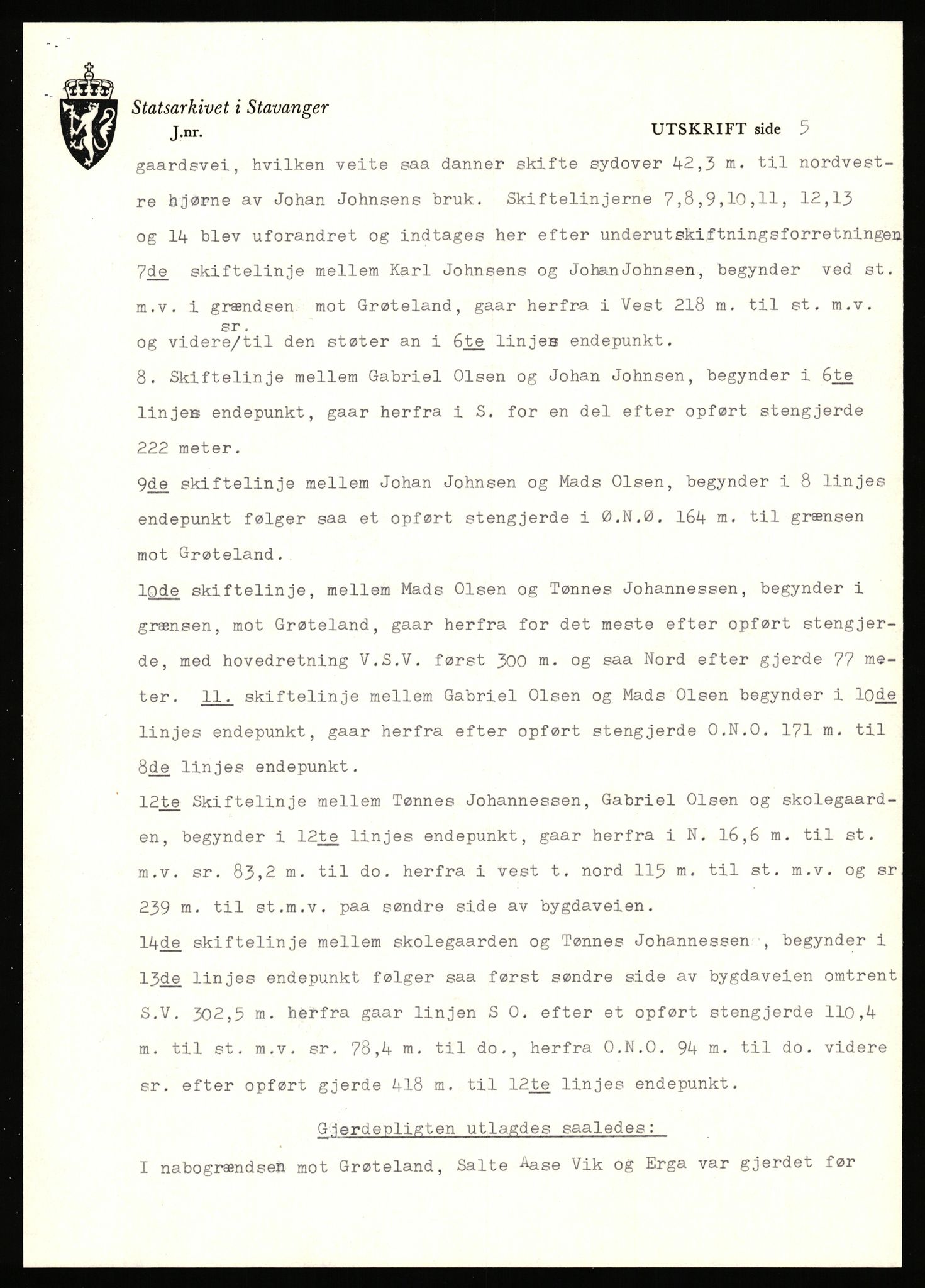 Statsarkivet i Stavanger, AV/SAST-A-101971/03/Y/Yj/L0066: Avskrifter sortert etter gårdsnavn: Pedersro - Prestegården i Suldal, 1750-1930, p. 21