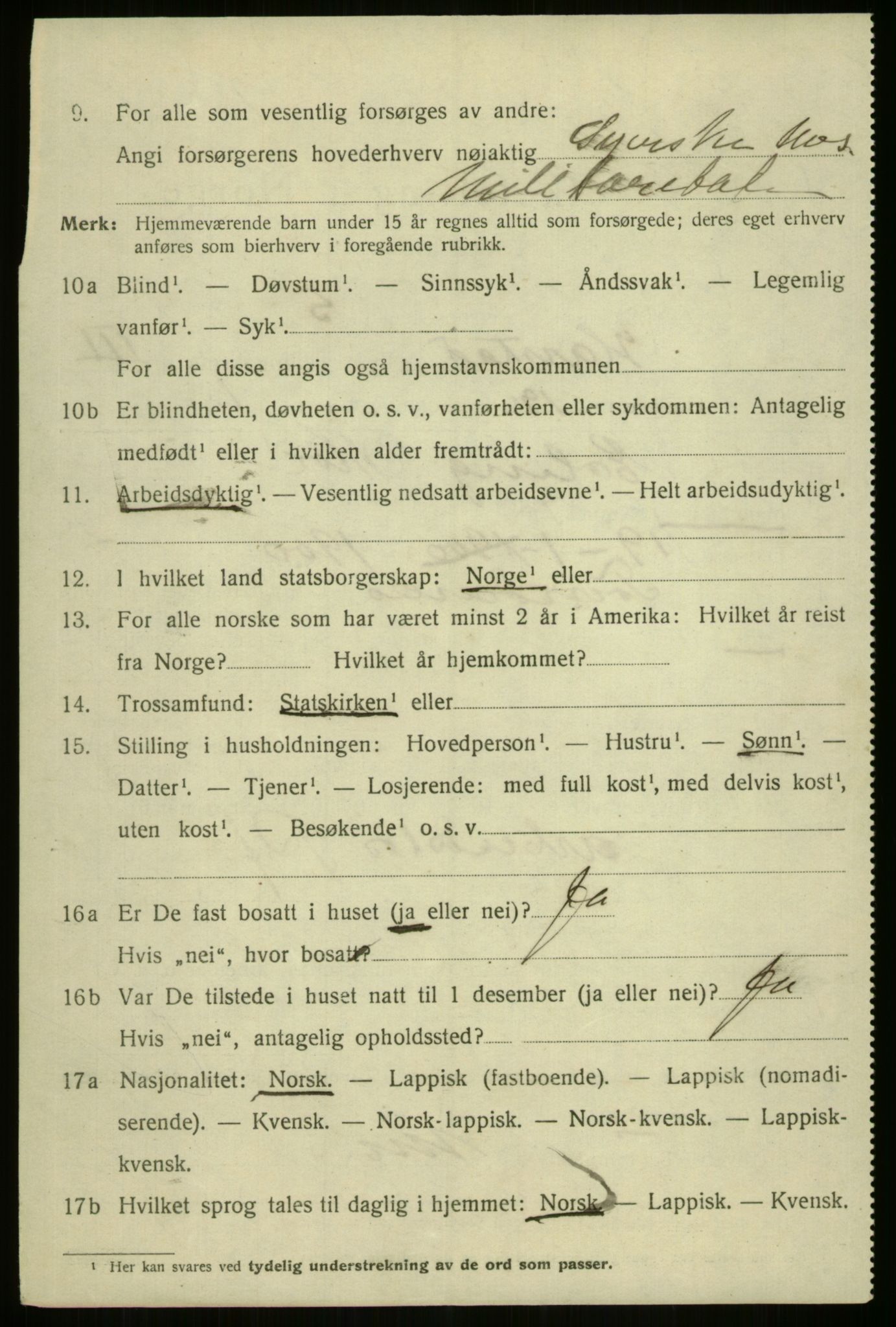 SATØ, 1920 census for Harstad, 1920, p. 4489