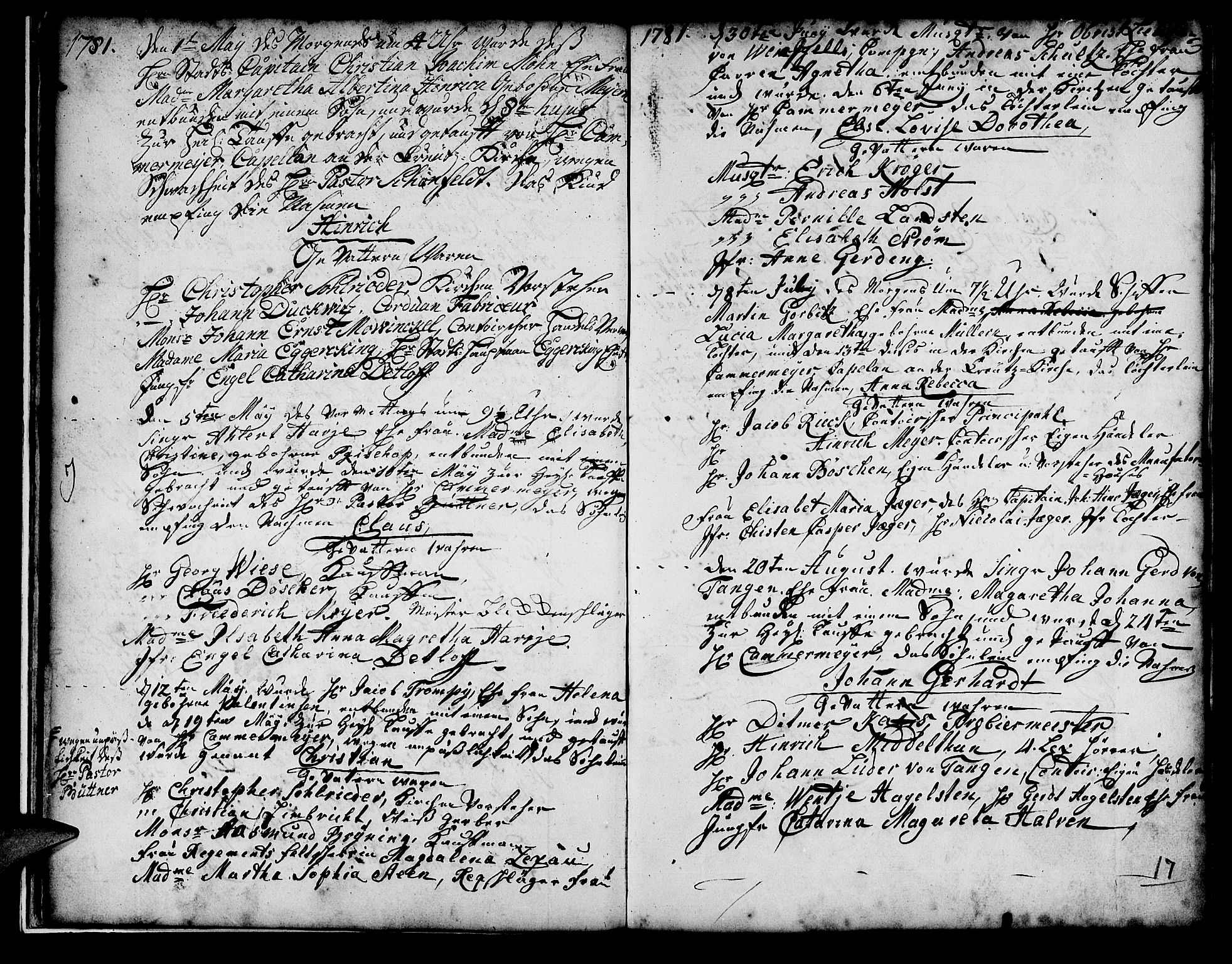 Mariakirken Sokneprestembete, AV/SAB-A-76901/H/Haa/L0001: Parish register (official) no. A 1, 1740-1784, p. 17