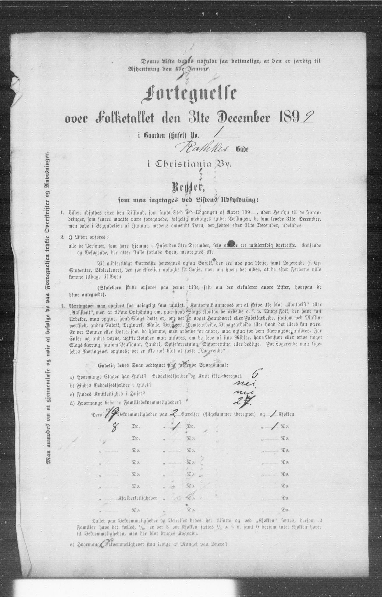 OBA, Municipal Census 1899 for Kristiania, 1899, p. 10704