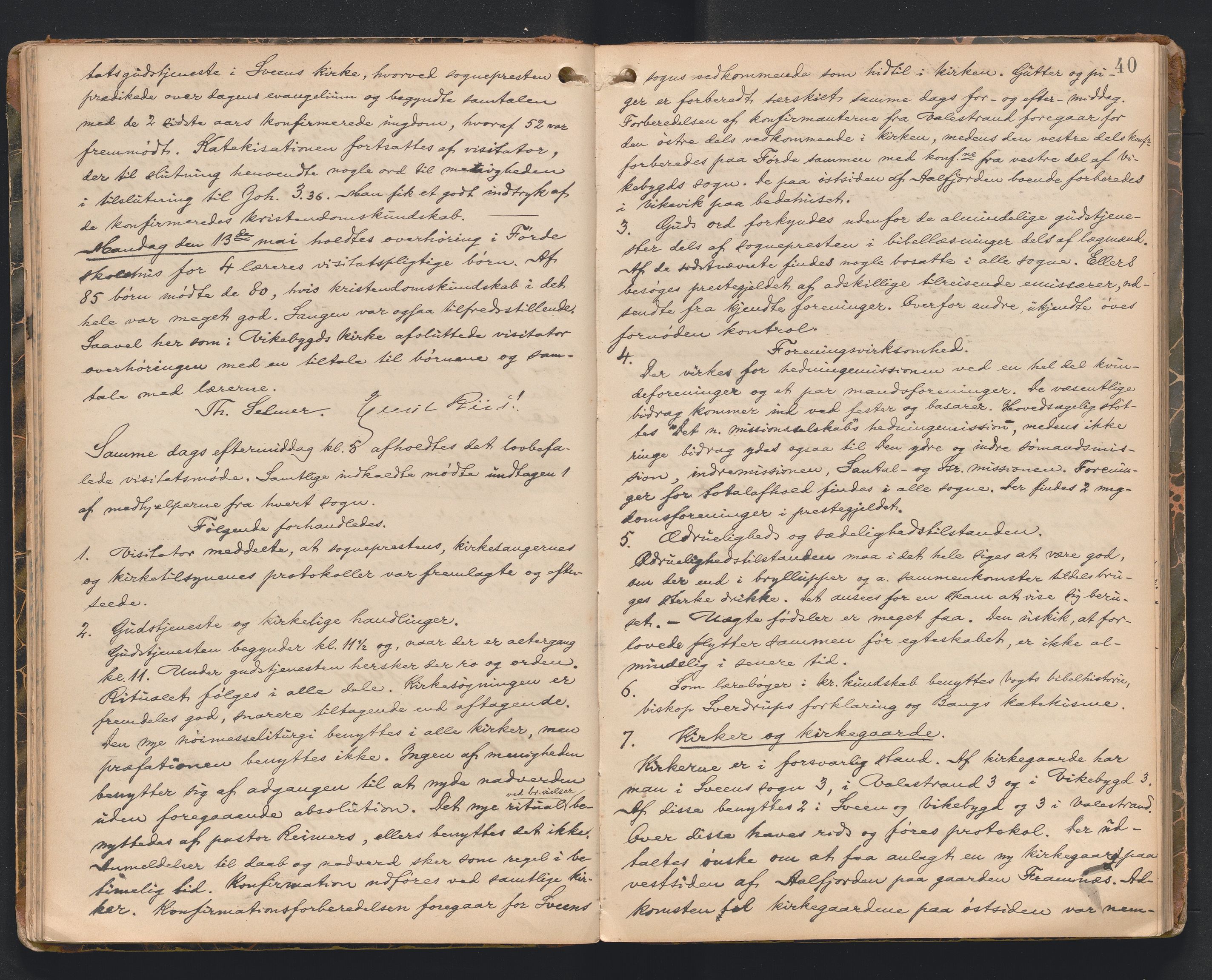 Søndre Sunnhordland prosti, AV/SAB-A-99913/F/L0002: Visitasprotokoll, 1895-1967, p. 39b-40a