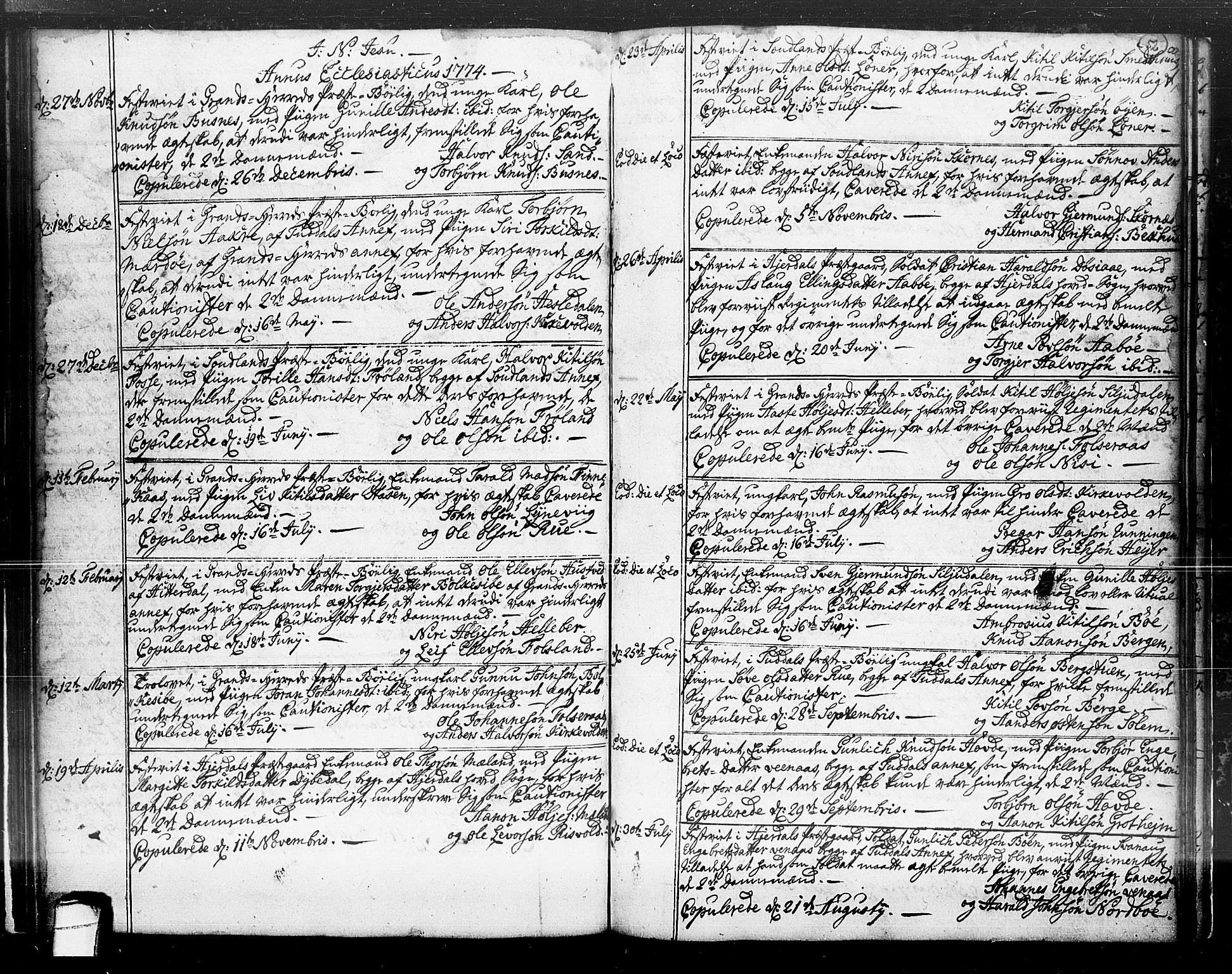 Hjartdal kirkebøker, AV/SAKO-A-270/F/Fa/L0004: Parish register (official) no. I 4, 1727-1795, p. 52