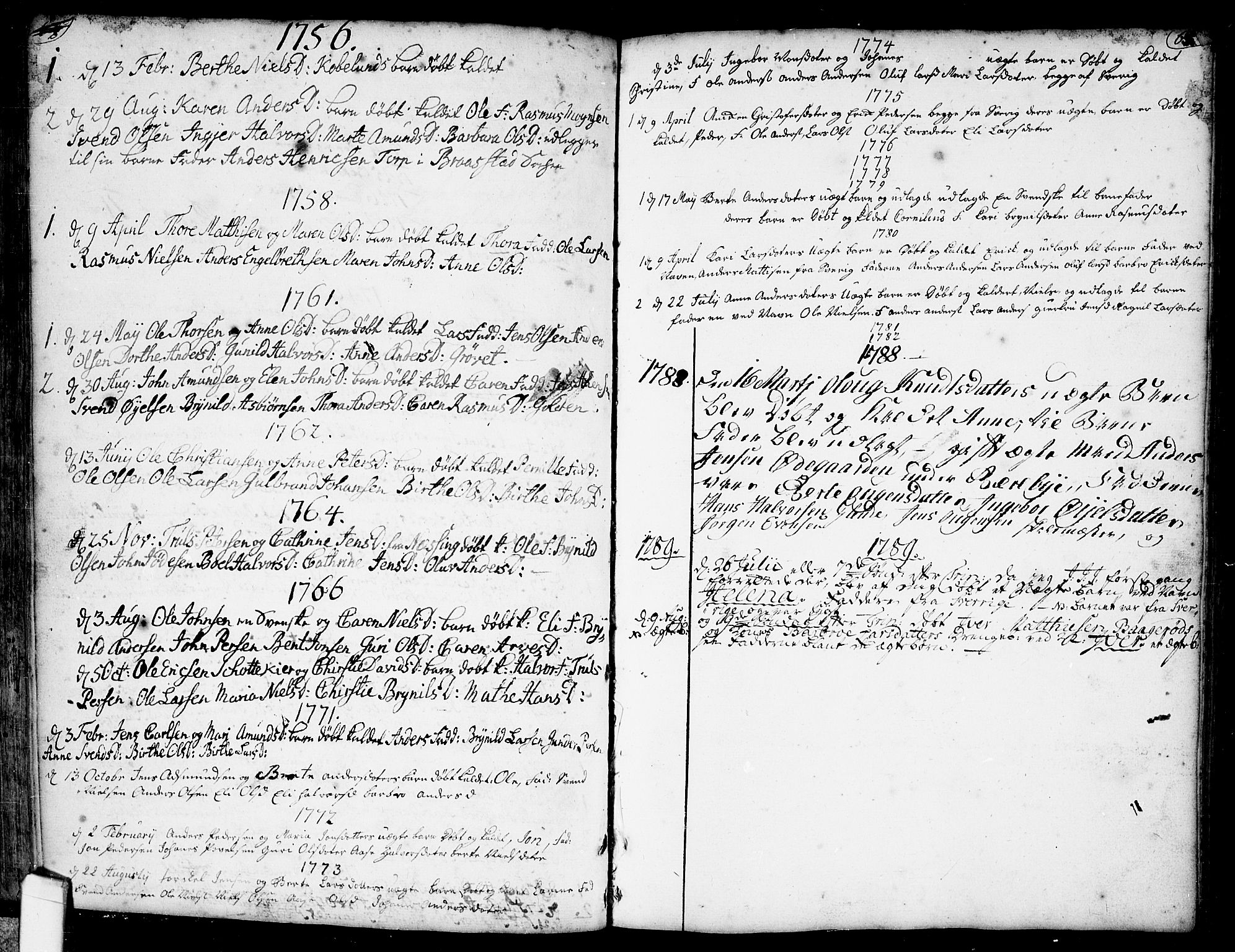 Idd prestekontor Kirkebøker, AV/SAO-A-10911/F/Fb/L0001: Parish register (official) no. II 1, 1720-1789, p. 63