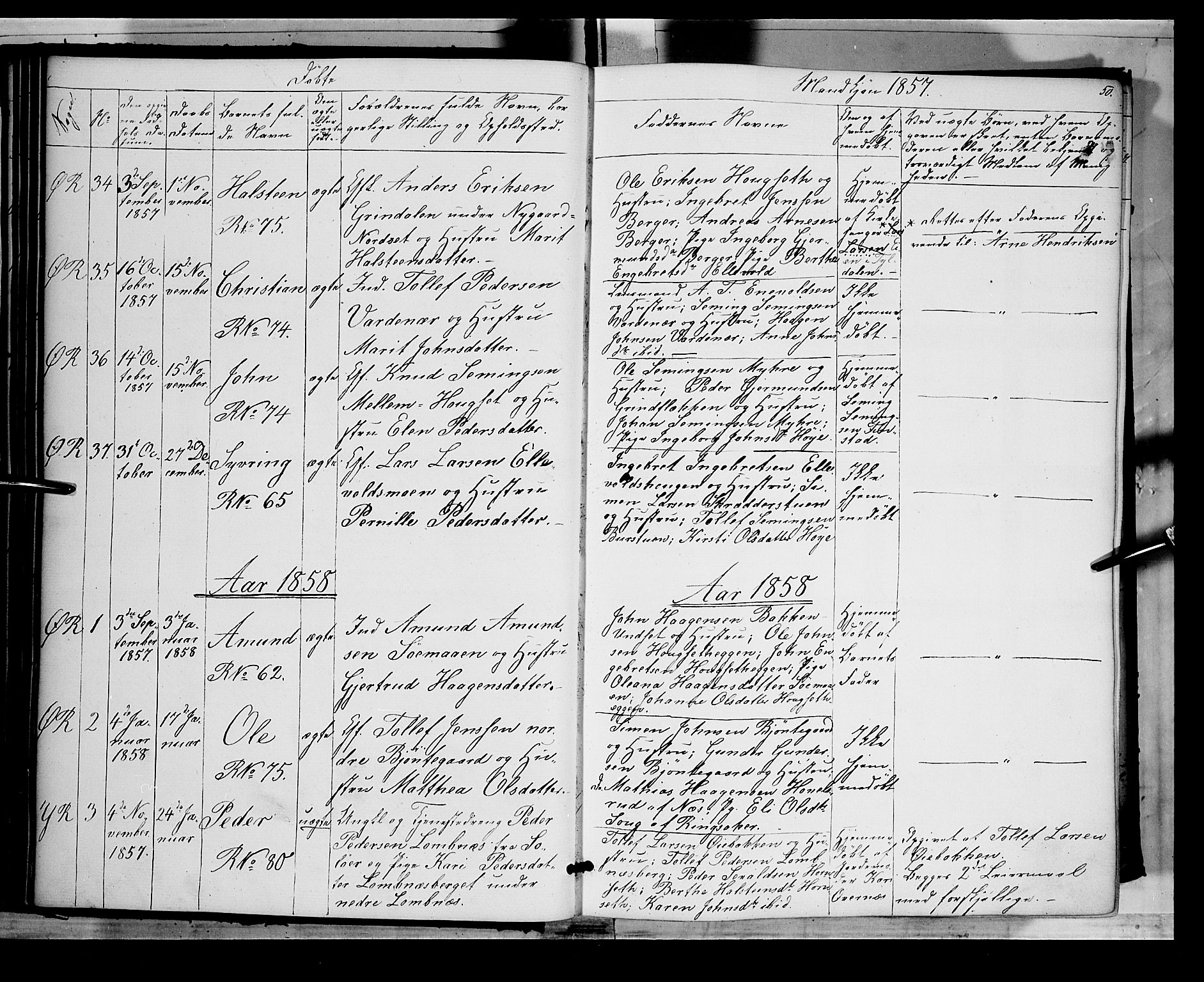 Rendalen prestekontor, AV/SAH-PREST-054/H/Ha/Haa/L0005: Parish register (official) no. 5, 1853-1866, p. 50