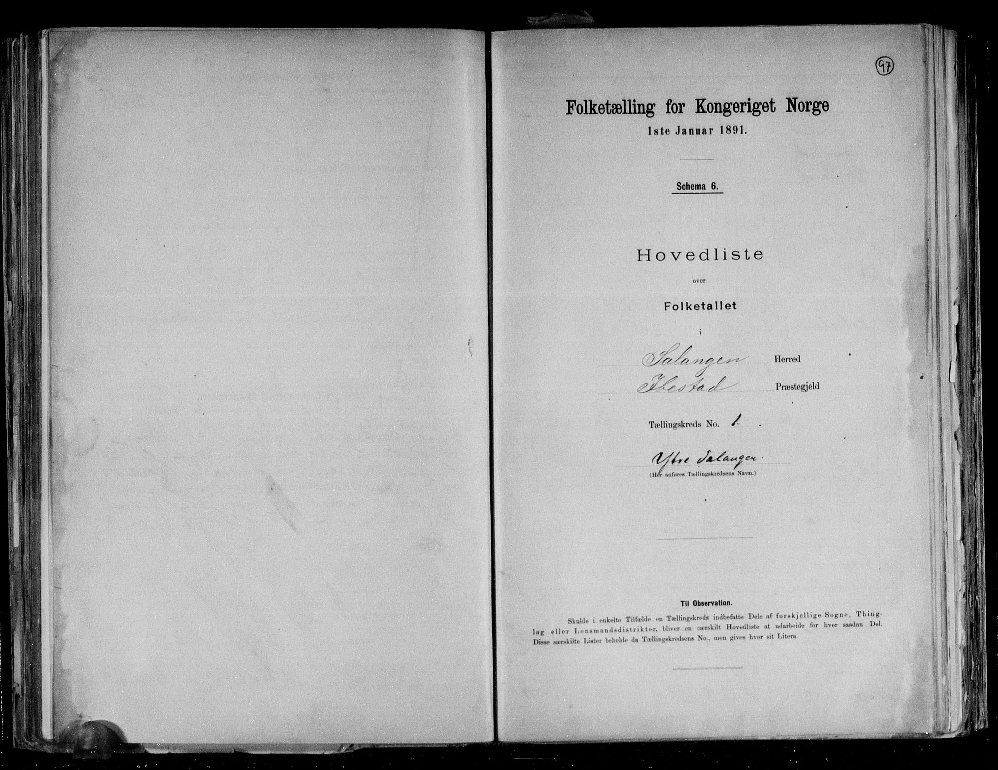 RA, 1891 census for 1921 Salangen, 1891, p. 4