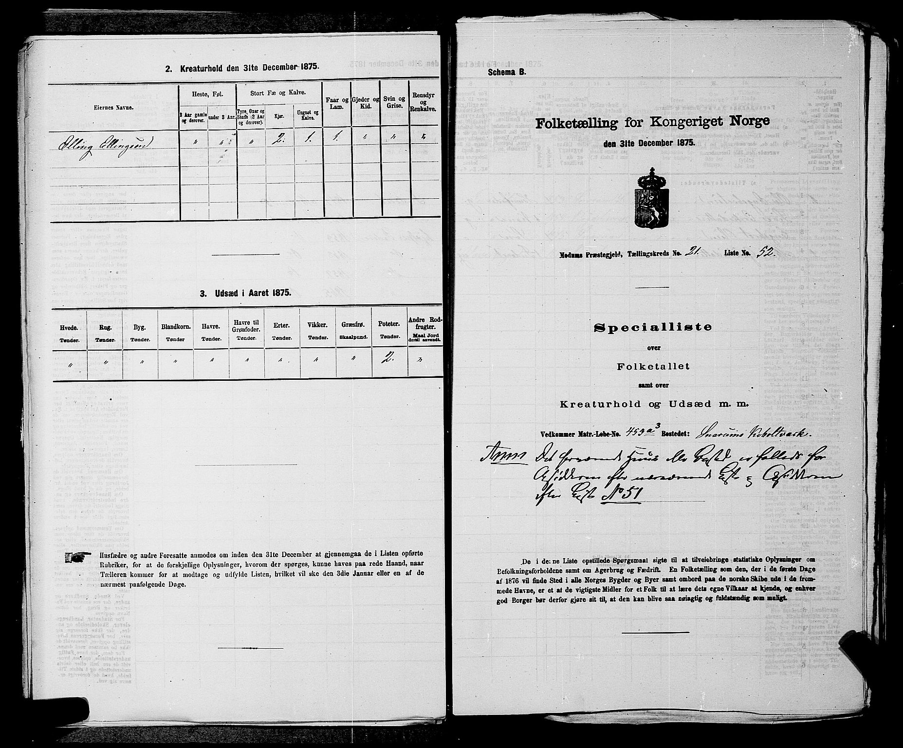 SAKO, 1875 census for 0623P Modum, 1875, p. 2656